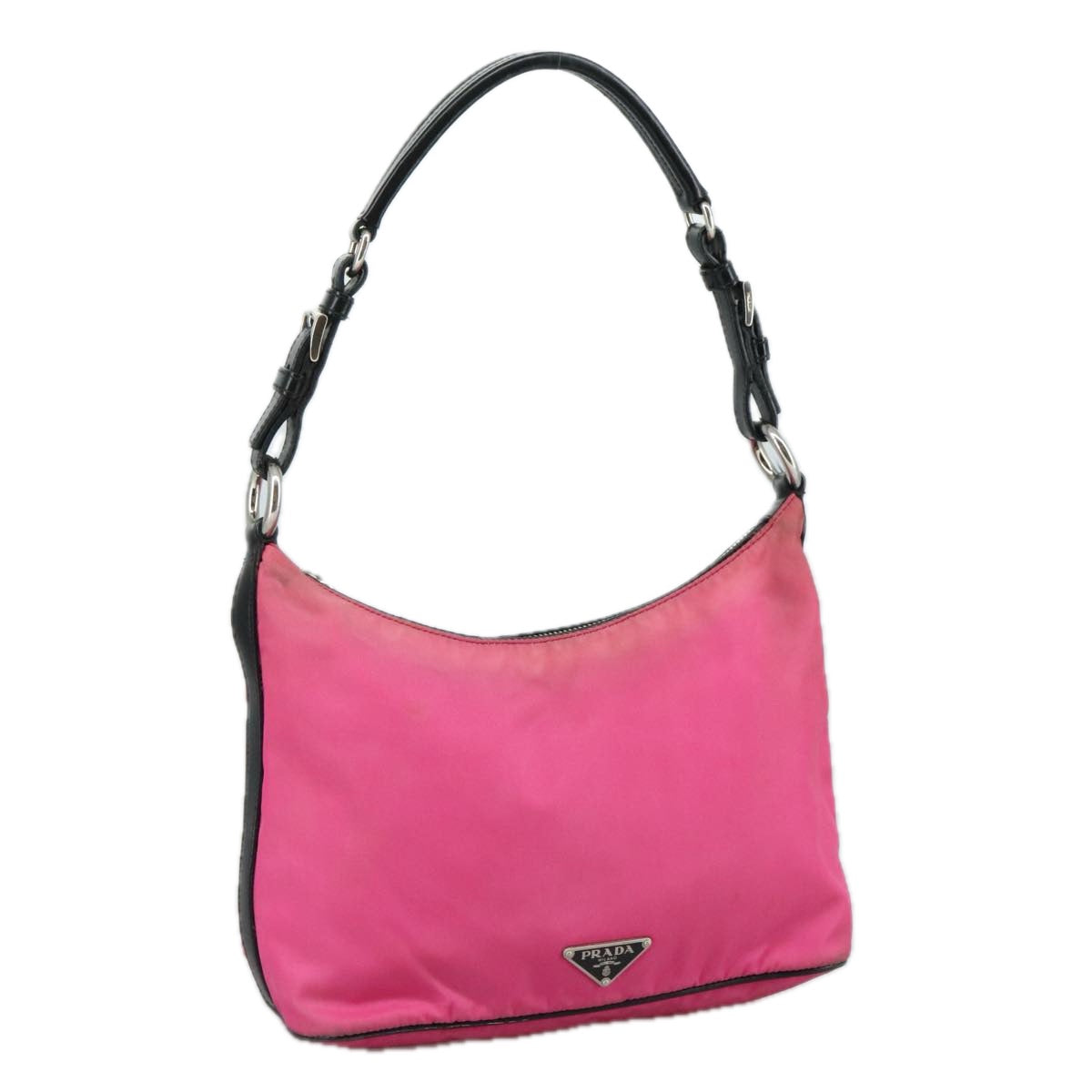 PRADA Shoulder Bag Nylon Pink Auth 107520