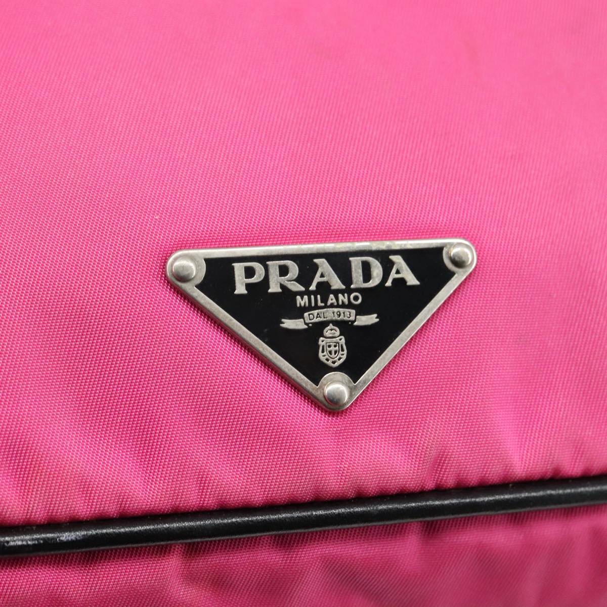 PRADA Shoulder Bag Nylon Pink Auth 107520