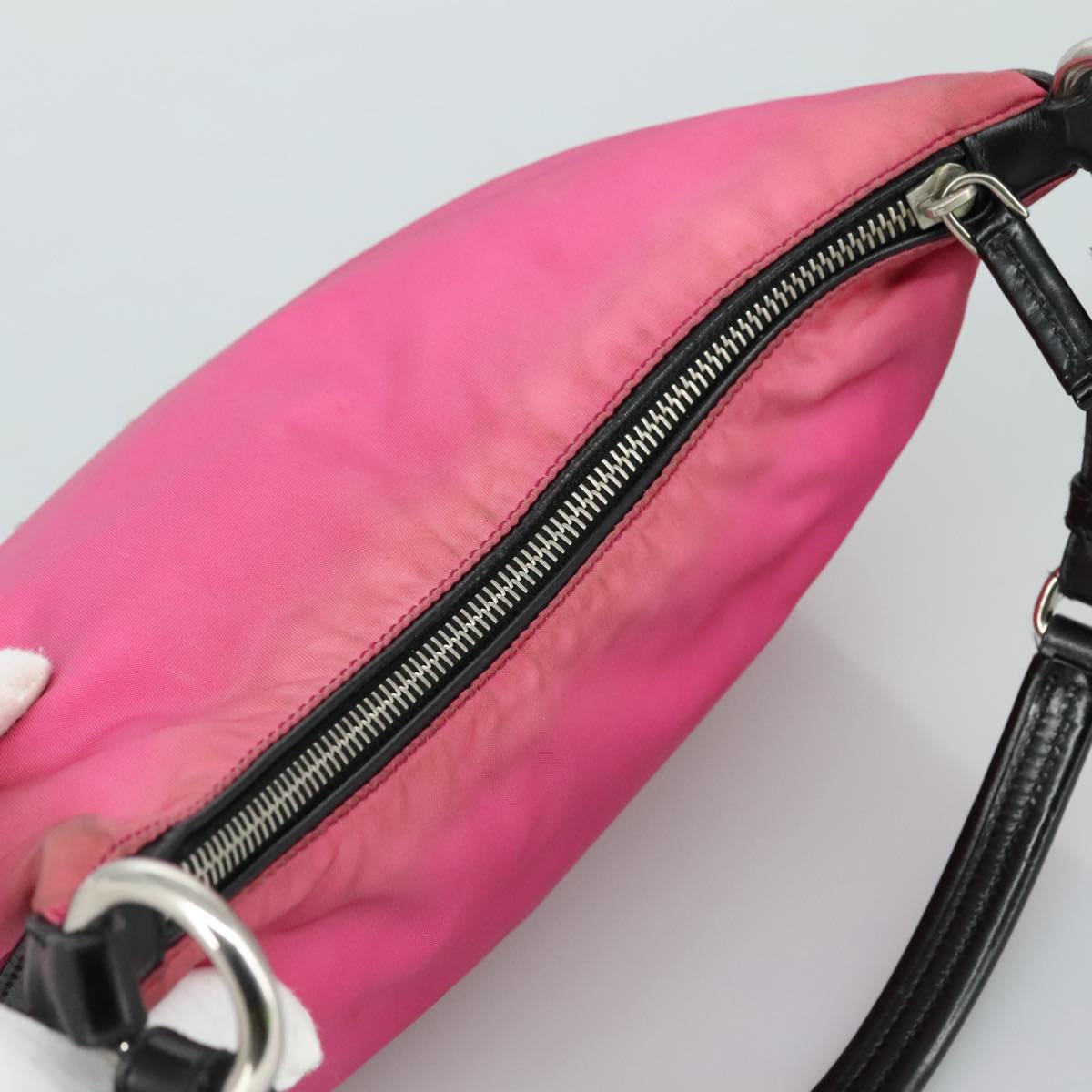 PRADA Shoulder Bag Nylon Pink Auth 107520