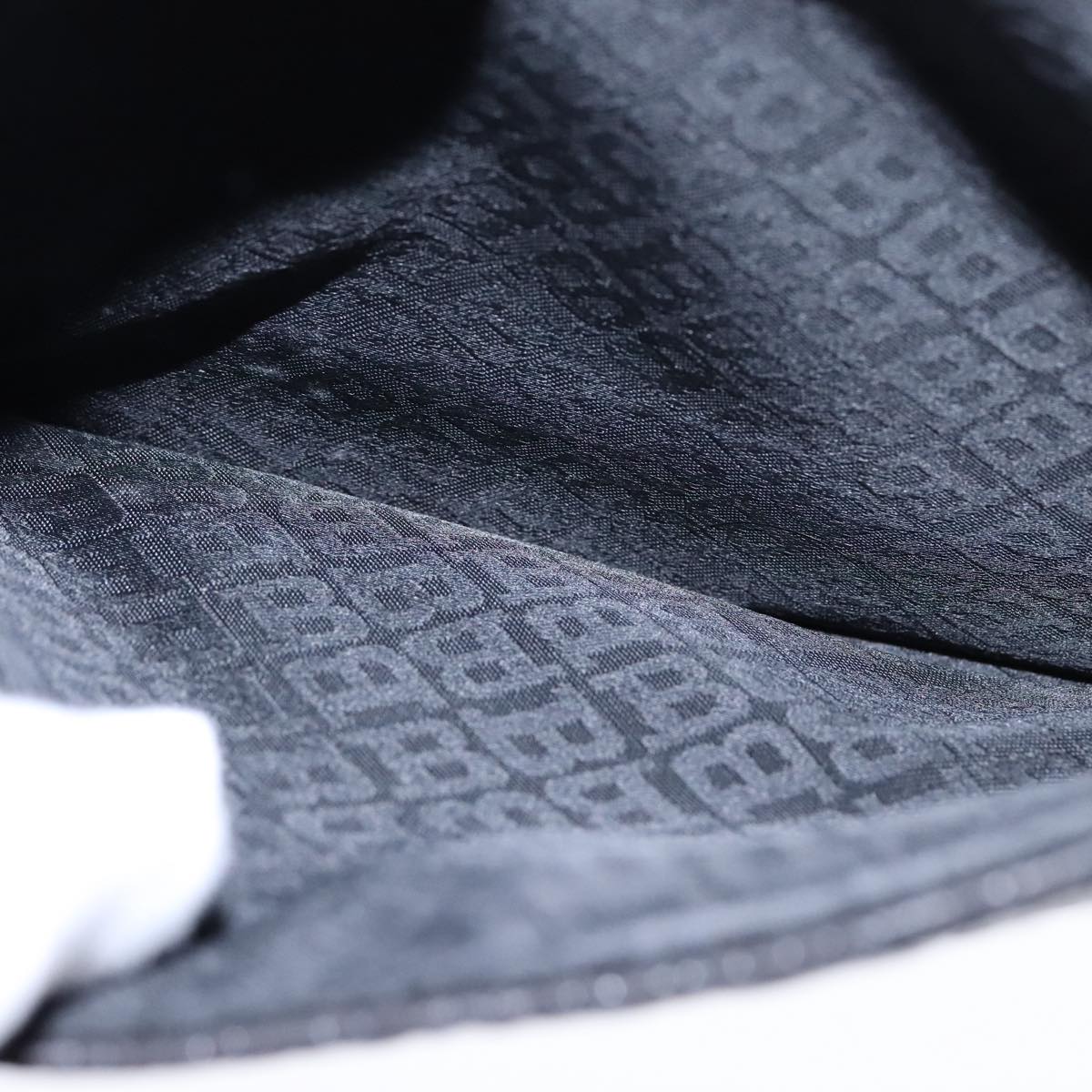 BALLY Chain Hand Bag Leather Black Auth 107570