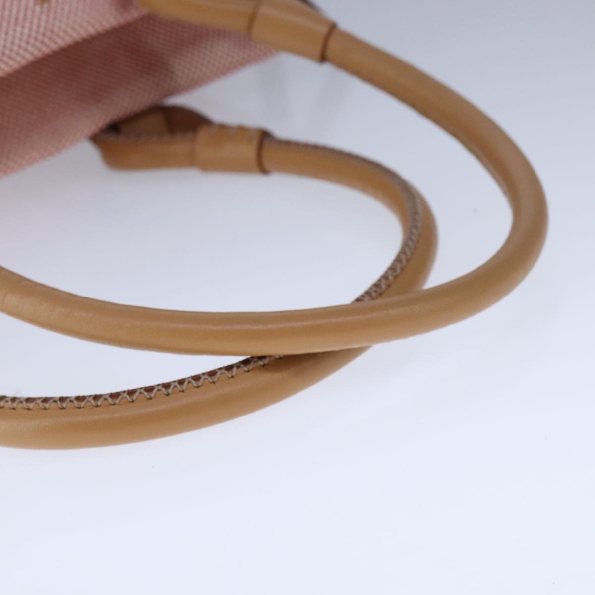 BURBERRY Hand Bag Canvas Red Auth 107571