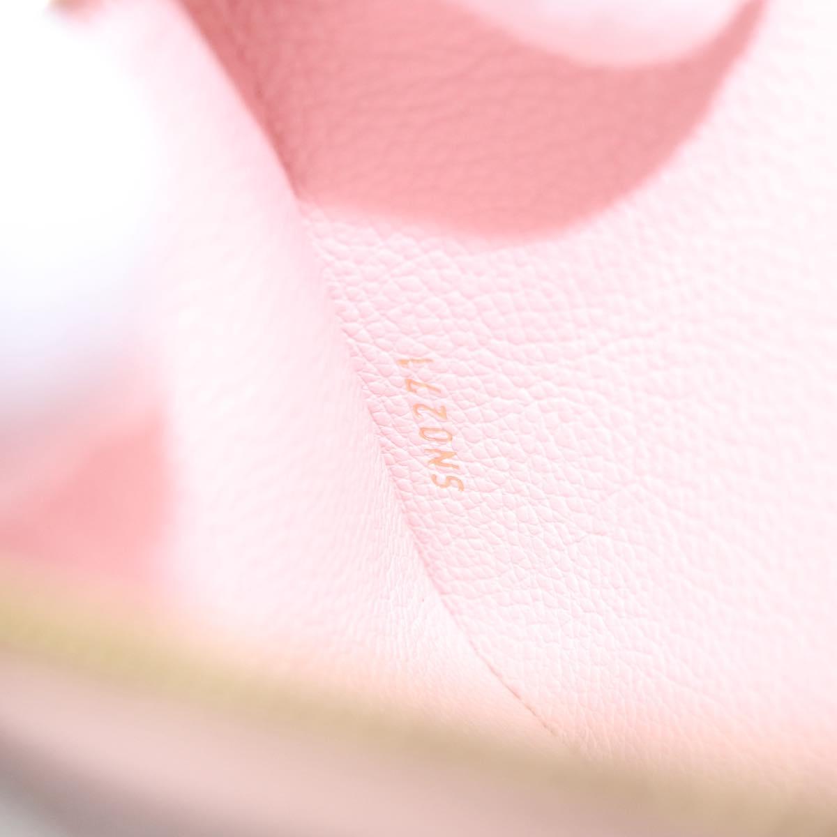 LOUIS VUITTON Monogram Empreinte Pochette Trio Pouch Pink M80407 LV Auth 107585A