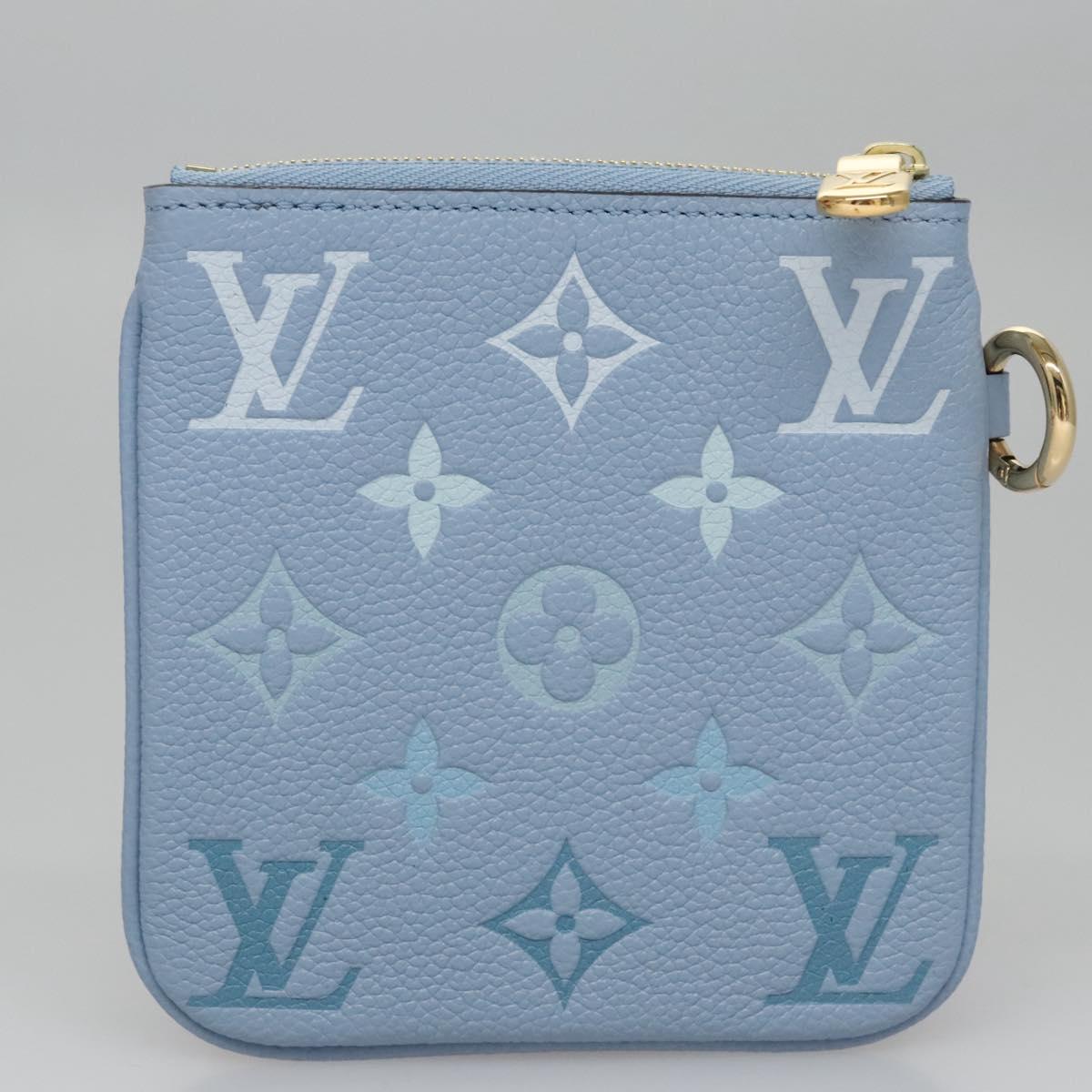LOUIS VUITTON Monogram Empreinte Pochette Trio Pouch Pink M80407 LV Auth 107585A