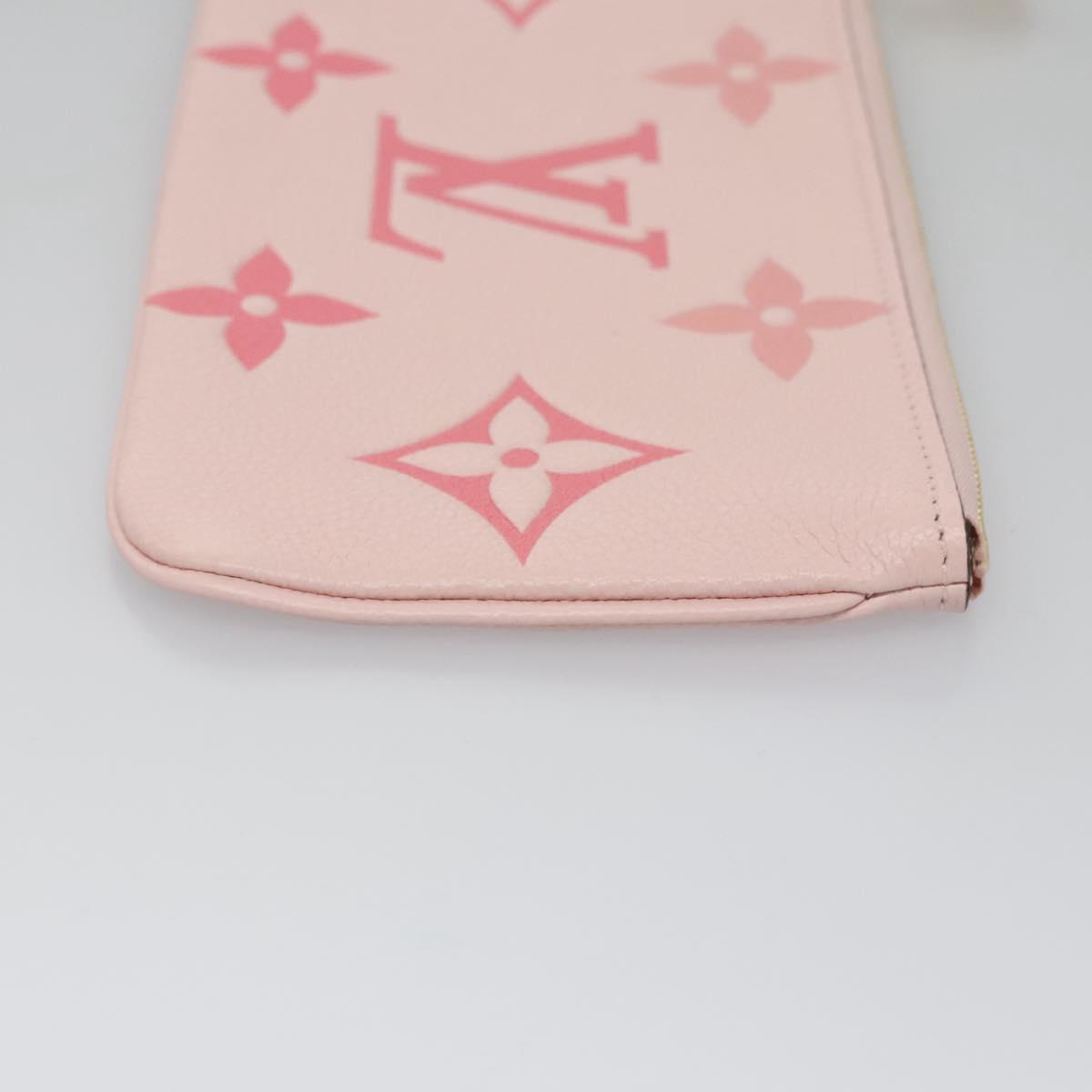 LOUIS VUITTON Monogram Empreinte Pochette Trio Pouch Pink M80407 LV Auth 107585A