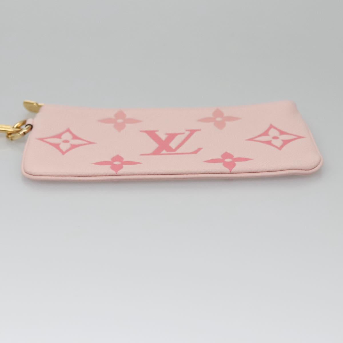 LOUIS VUITTON Monogram Empreinte Pochette Trio Pouch Pink M80407 LV Auth 107585SM