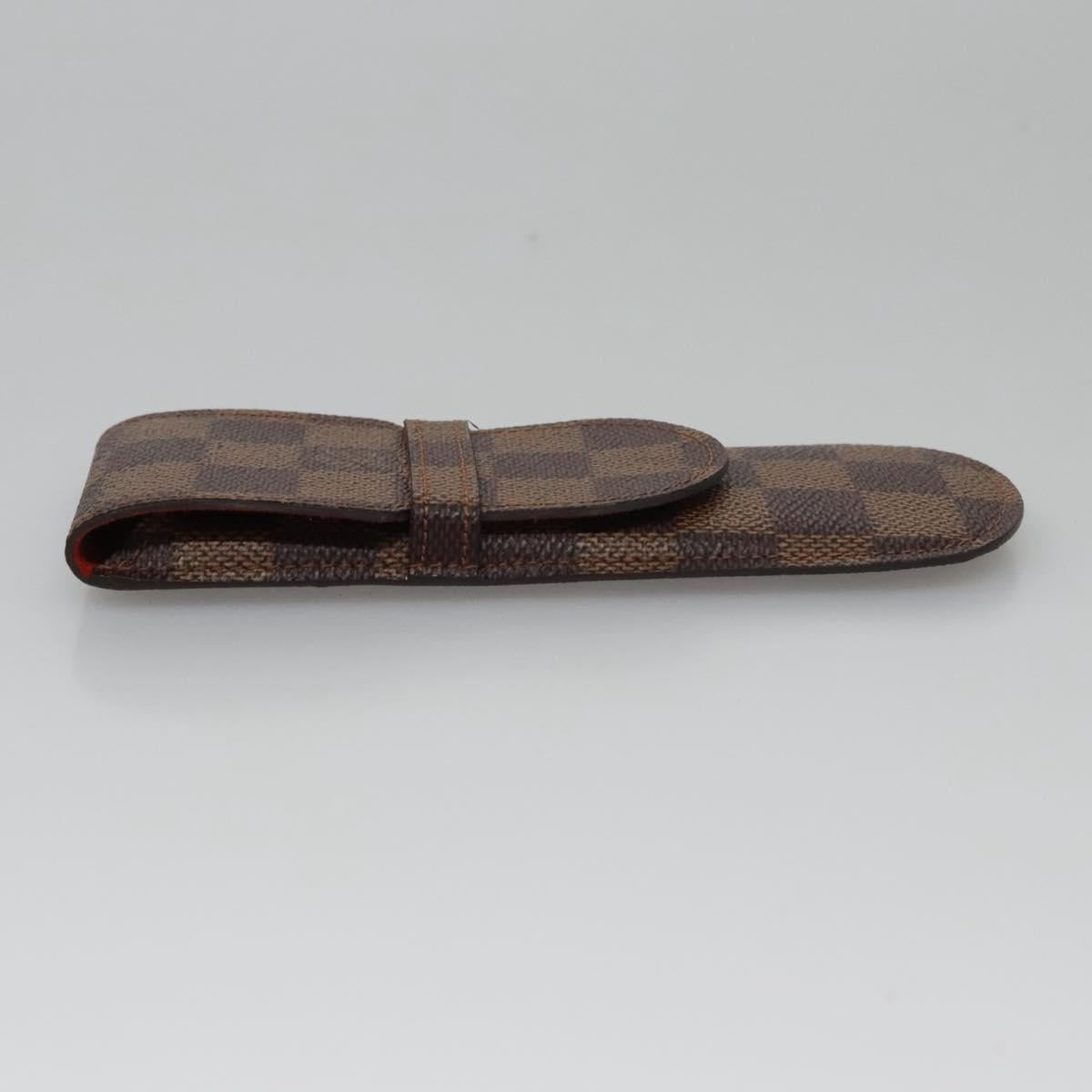 LOUIS VUITTON Damier Ebene Etui Stilo Pen Case SPO LV Auth 107587