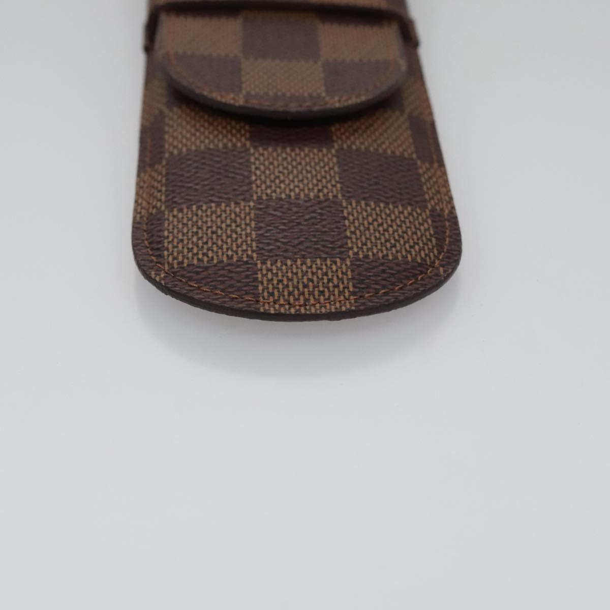 LOUIS VUITTON Damier Ebene Etui Stilo Pen Case SPO LV Auth 107587