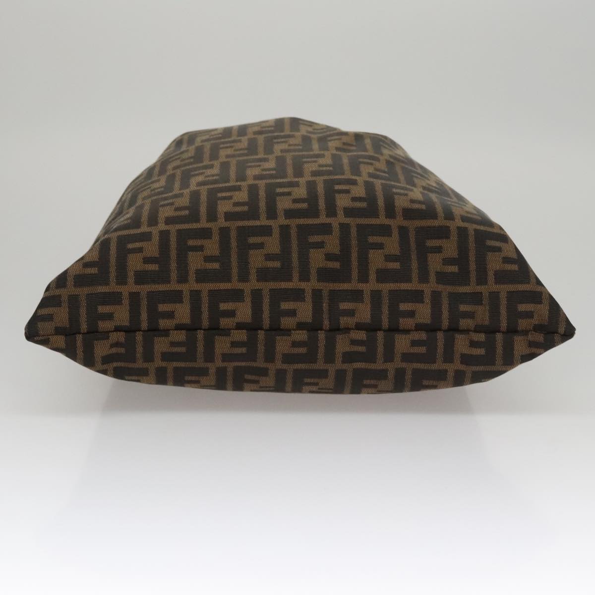 FENDI Zucca Canvas Hand Bag Brown Auth 107608V
