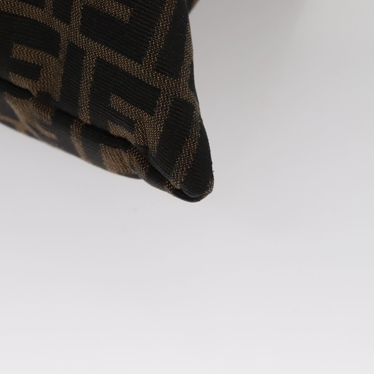 FENDI Zucca Canvas Hand Bag Brown Auth 107608V