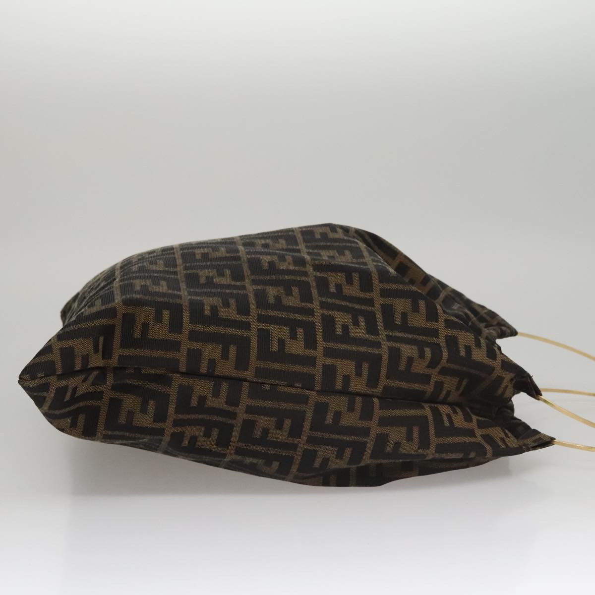 FENDI Zucca Canvas Hand Bag Brown Auth 107608V