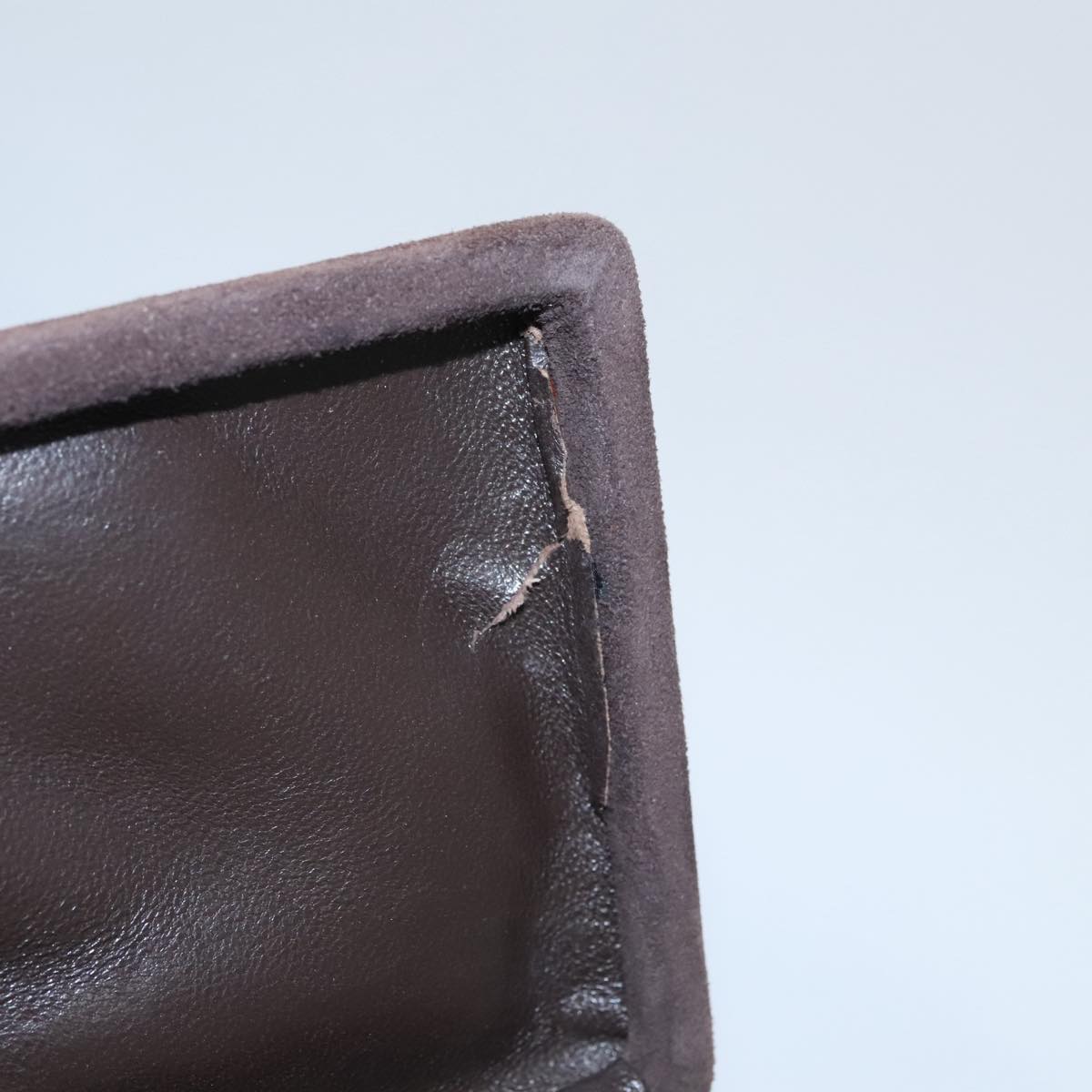 CHANEL Matelasse Hand Bag Suede Brown CC Auth 107629A