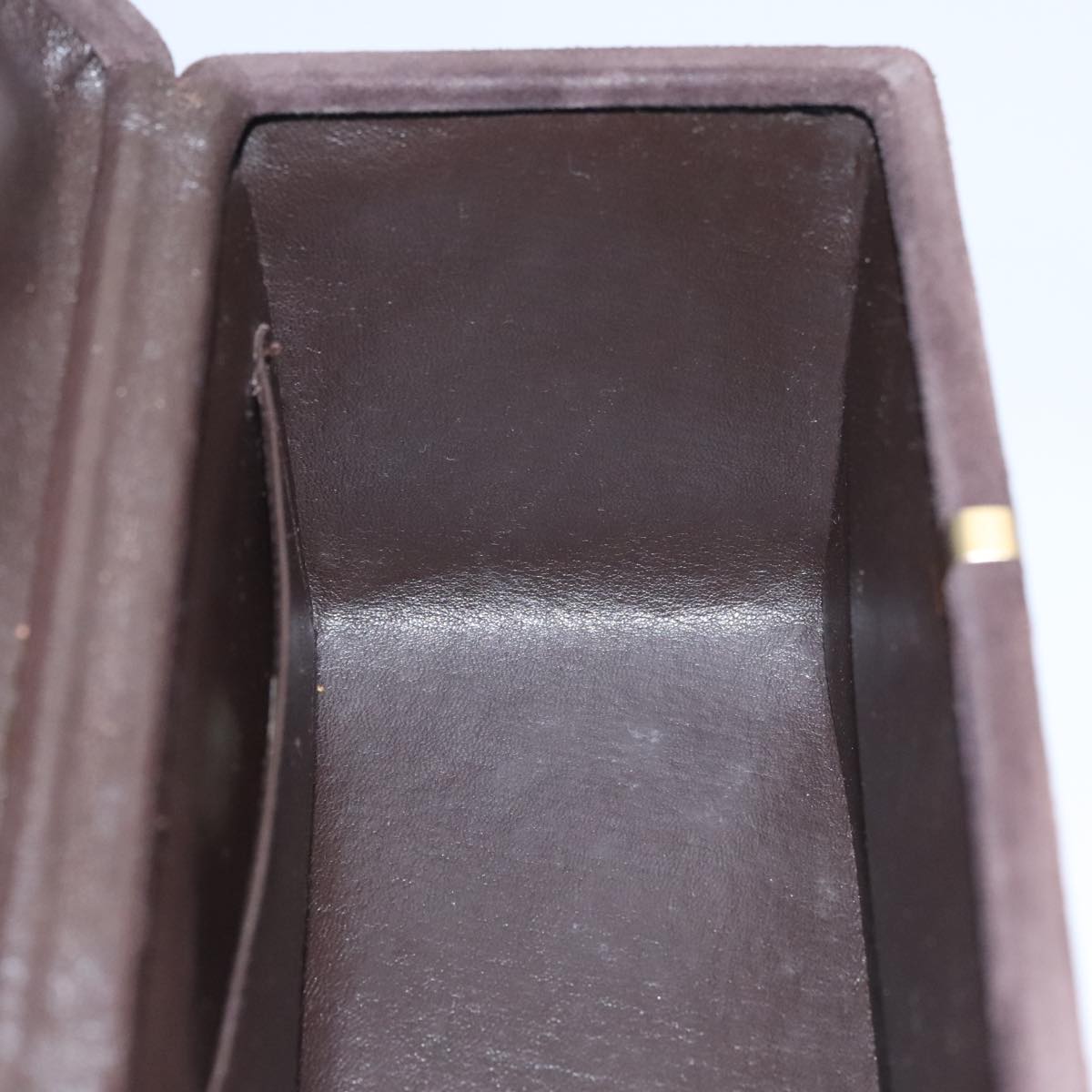 CHANEL Matelasse Hand Bag Suede Brown CC Auth 107629A