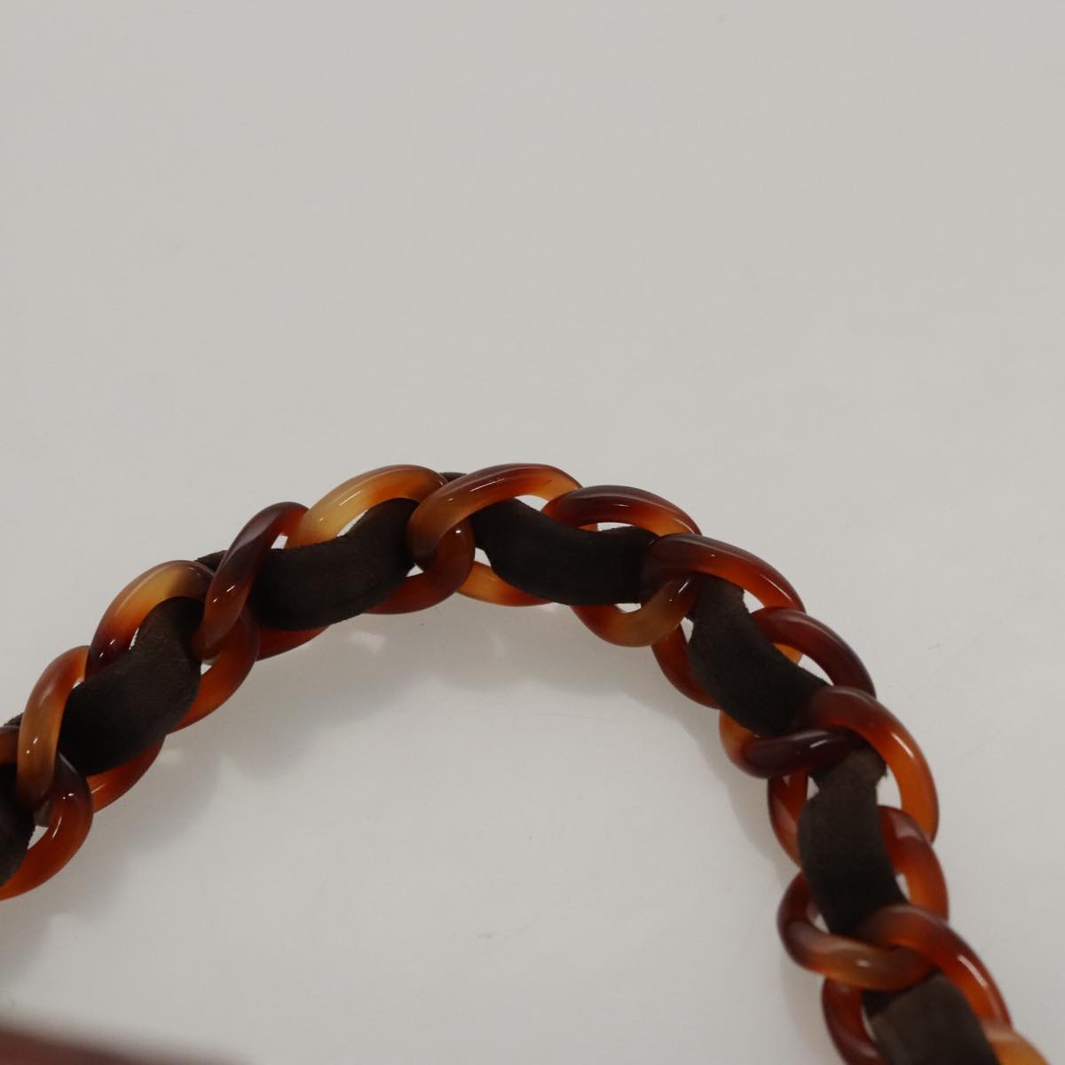 CHANEL Matelasse Hand Bag Suede Brown CC Auth 107629