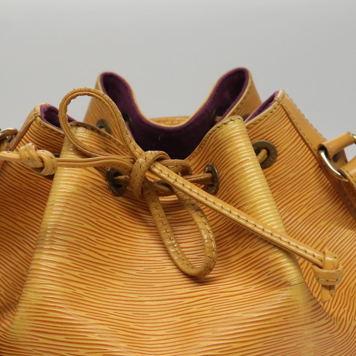 LOUIS VUITTON Epi Petit Noe Shoulder Bag Yellow M44109 LV Auth 107680