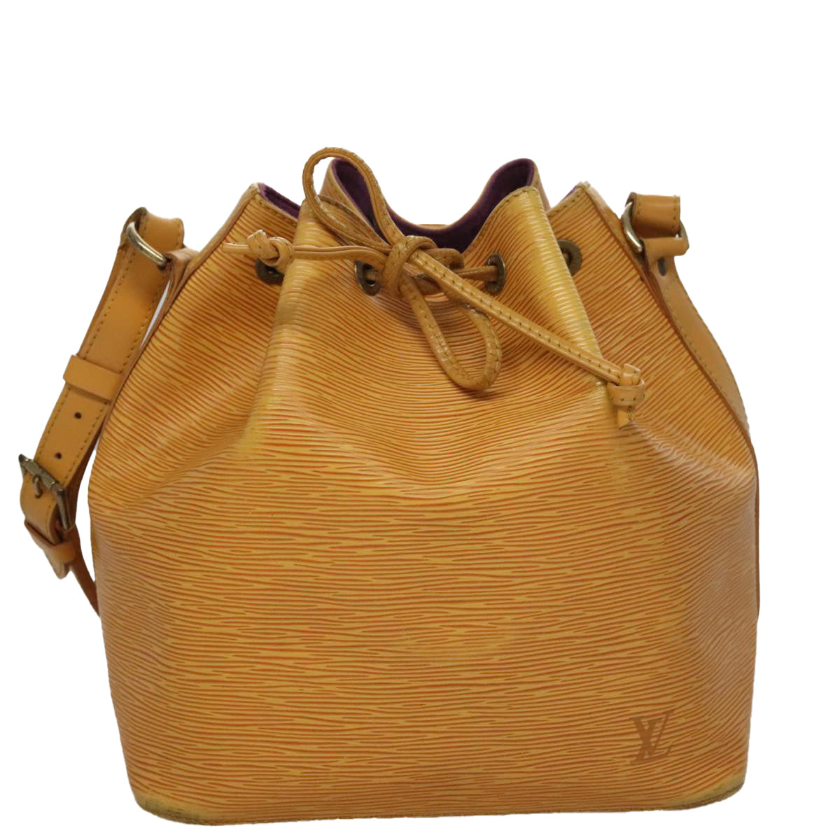 LOUIS VUITTON Epi Petit Noe Shoulder Bag Yellow M44109 LV Auth 107680
