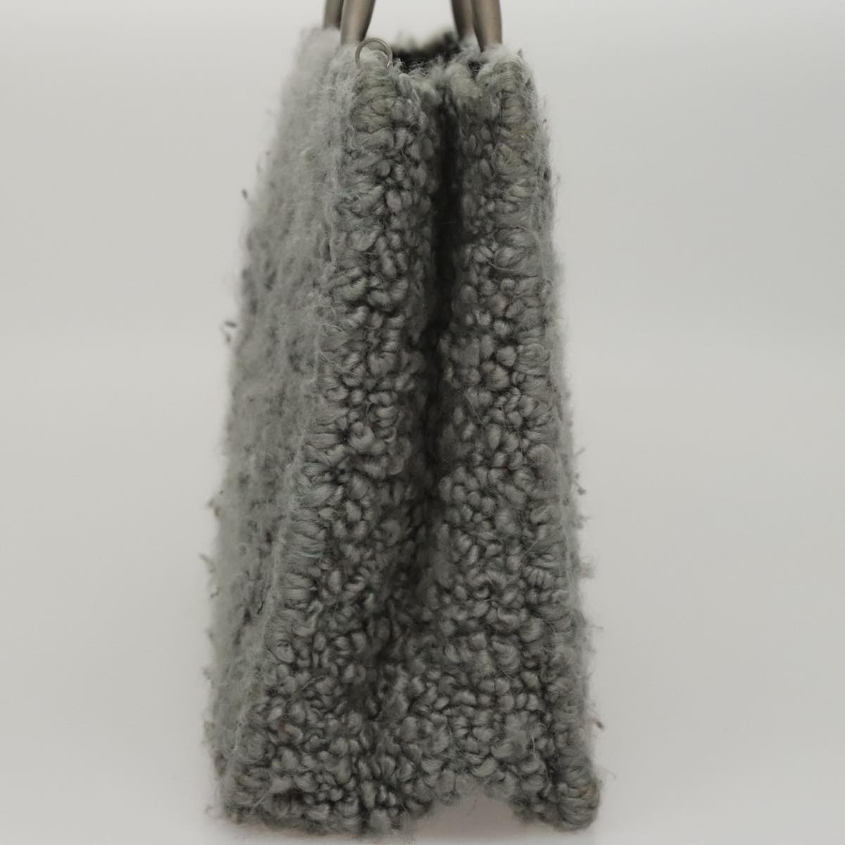 Salvatore Ferragamo Hand Bag Wool Gray Auth 107695