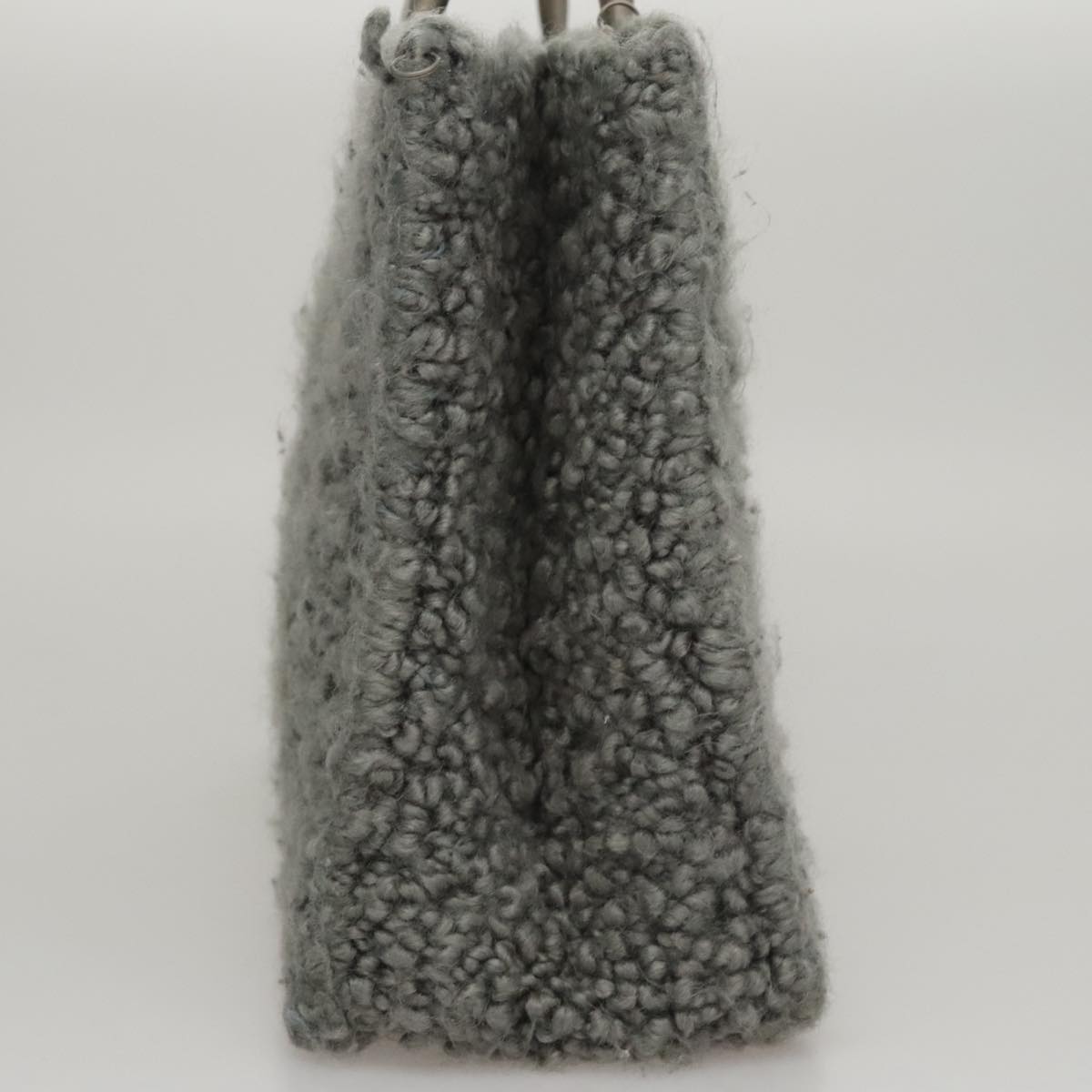 Salvatore Ferragamo Hand Bag Wool Gray Auth 107695