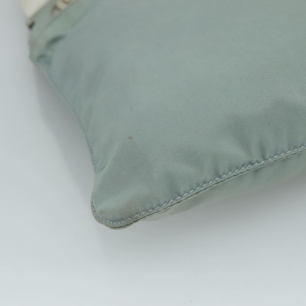 PRADA Shoulder Bag Nylon Light Blue Auth 107715