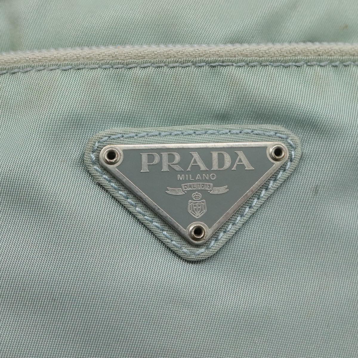 PRADA Shoulder Bag Nylon Light Blue Auth 107715