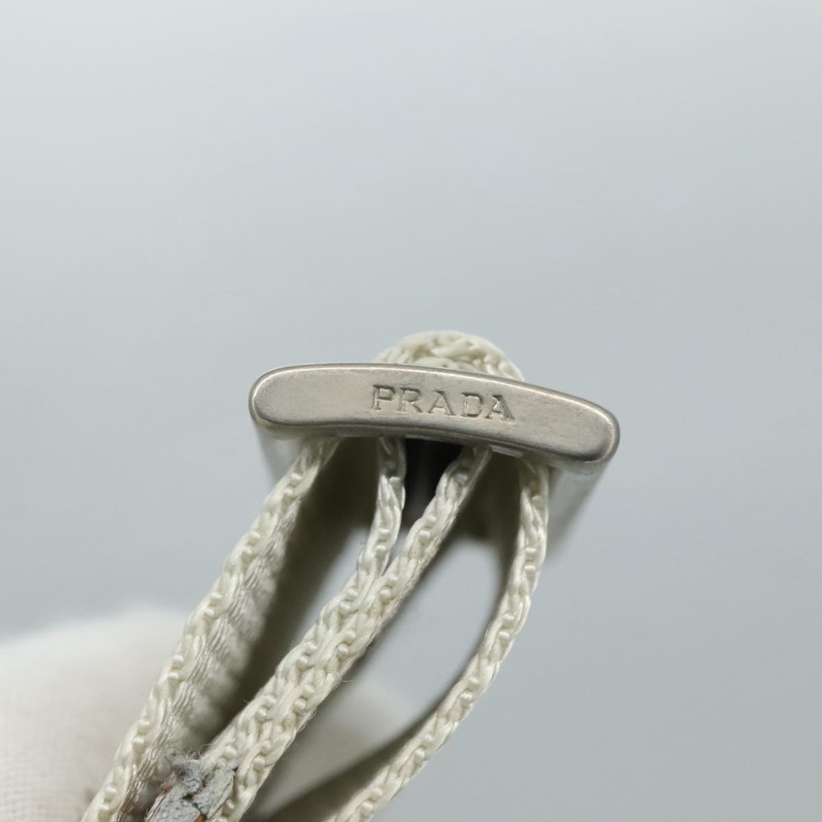 PRADA Shoulder Bag Nylon Light Blue Auth 107715