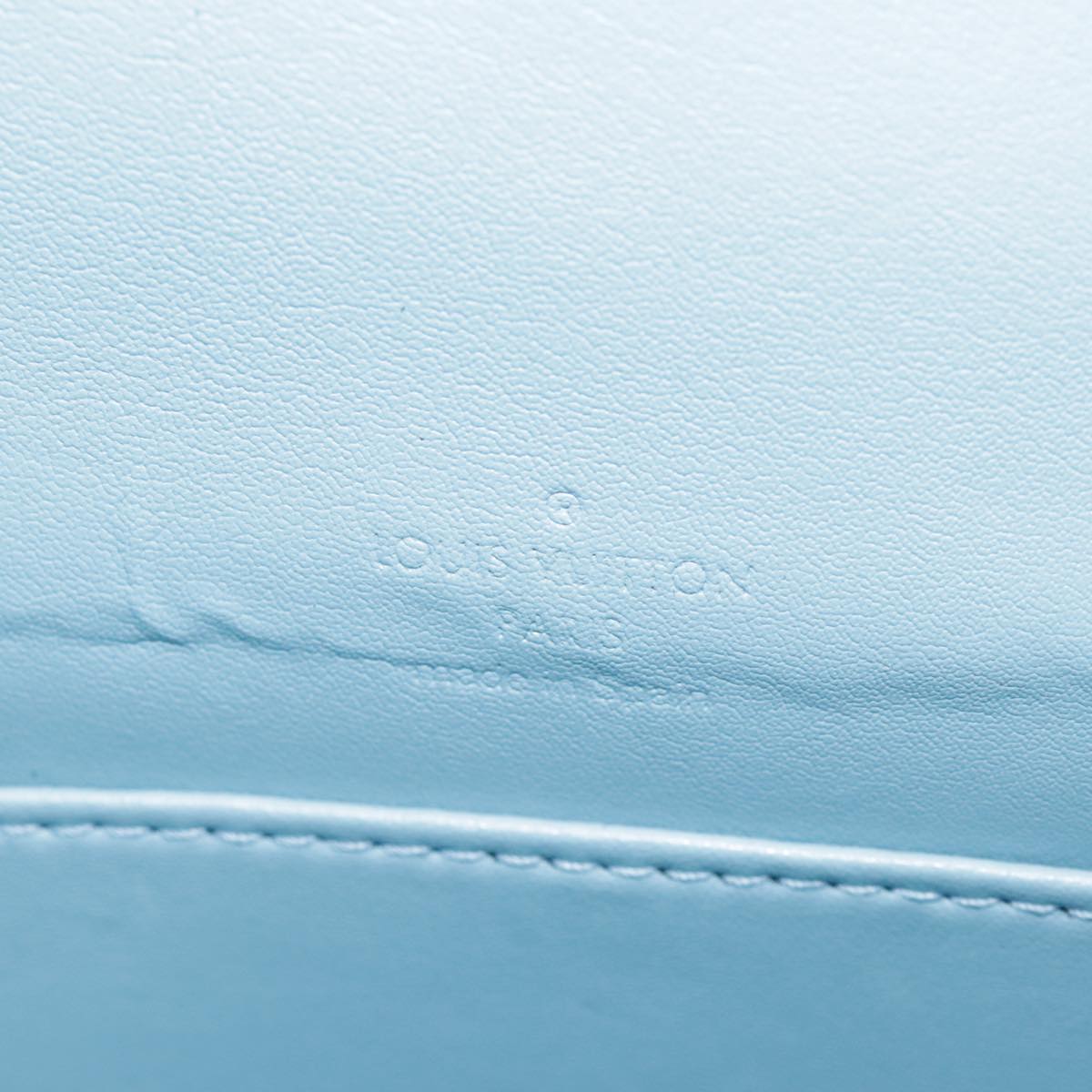 LOUIS VUITTON Monogram Vernis Thompson Street Bag Baby Blue M91009 Auth 107752