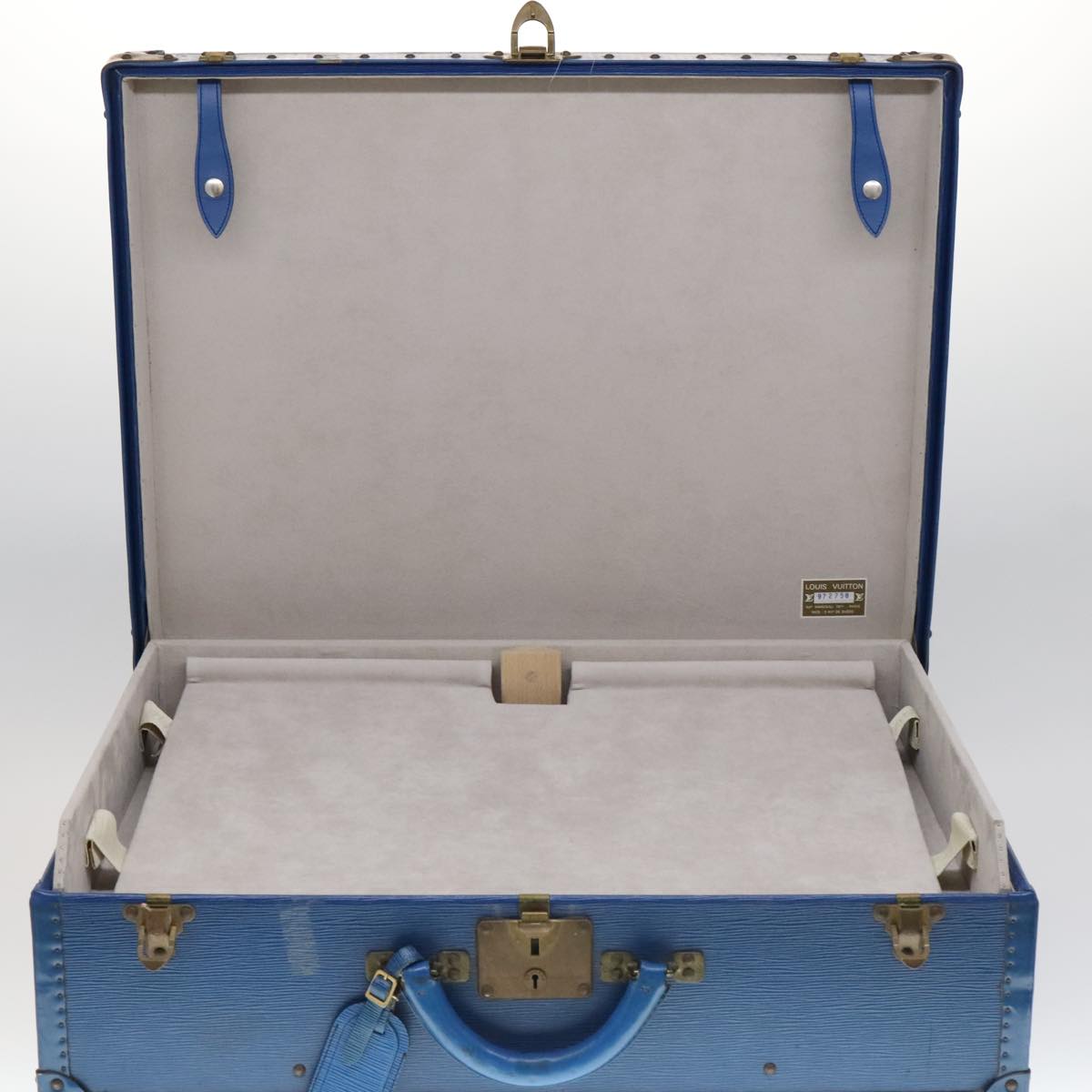 LOUIS VUITTON Epi Alzer 65 Trunk Blue LV Auth 107772SV