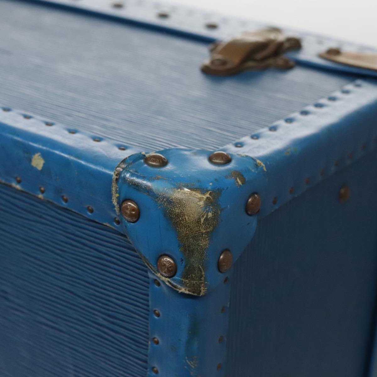 LOUIS VUITTON Epi Alzer 75 Trunk Blue LV Auth 107773SV