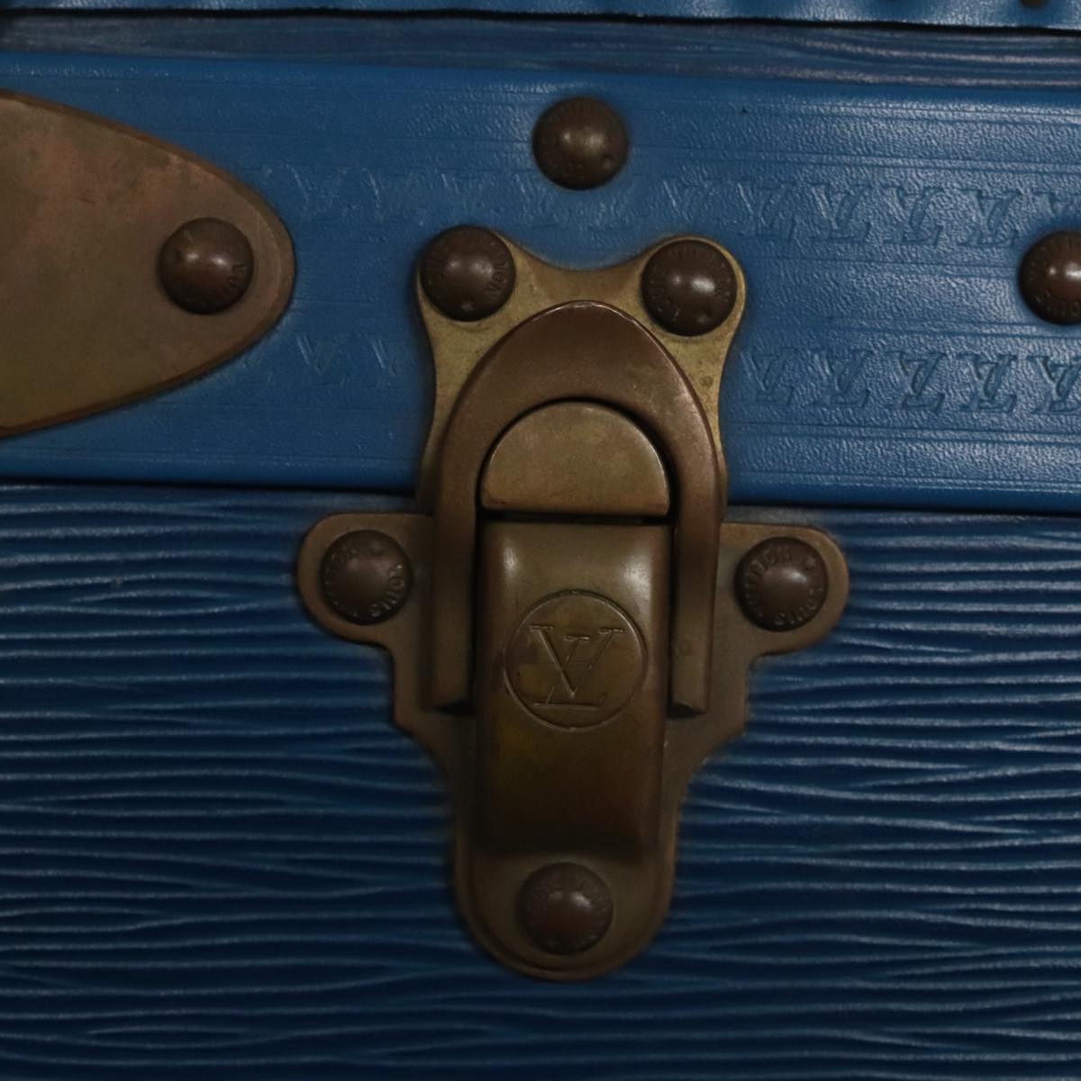 LOUIS VUITTON Epi Alzer 75 Trunk Blue LV Auth 107773SV