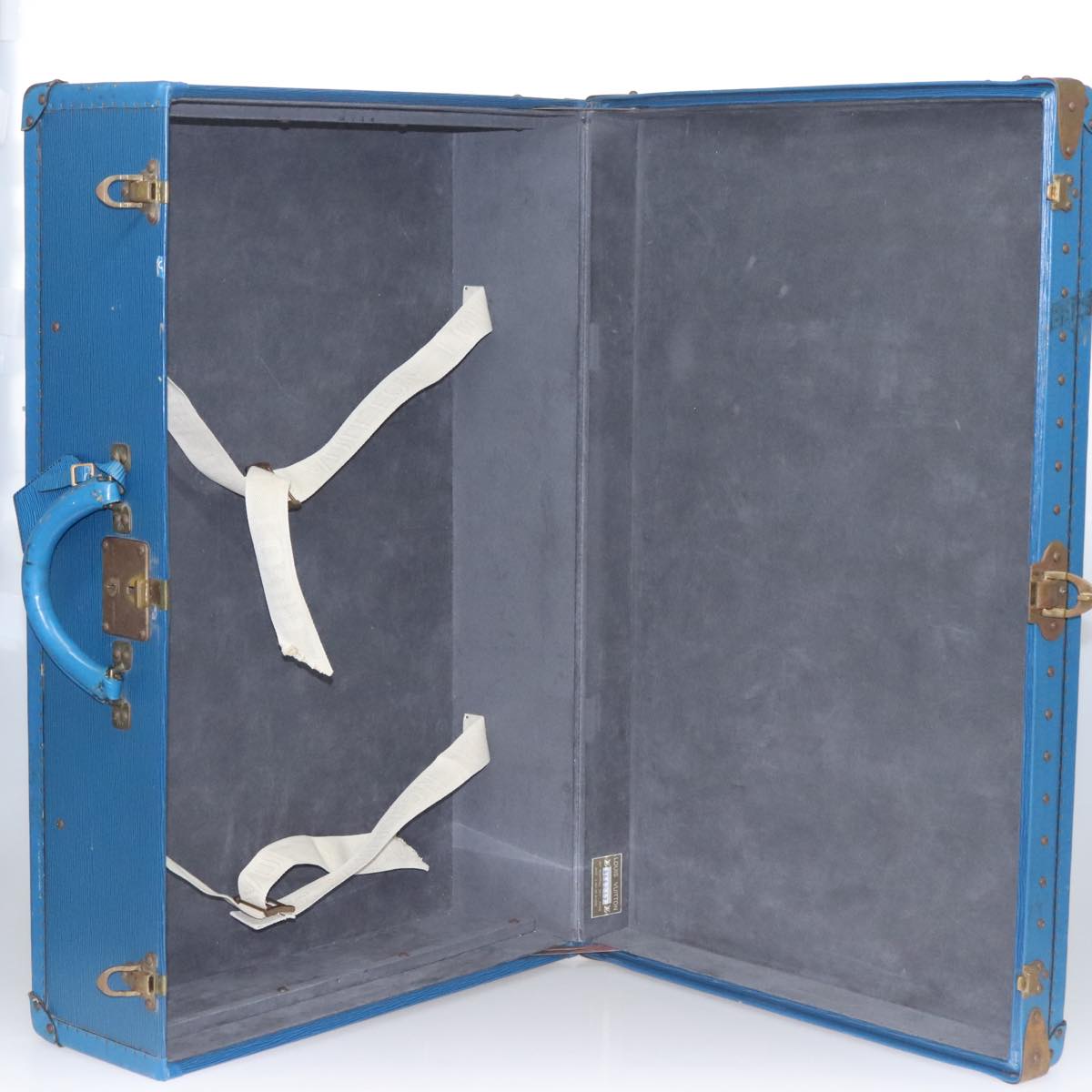 LOUIS VUITTON Epi Alzer 75 Trunk Blue LV Auth 107773SV