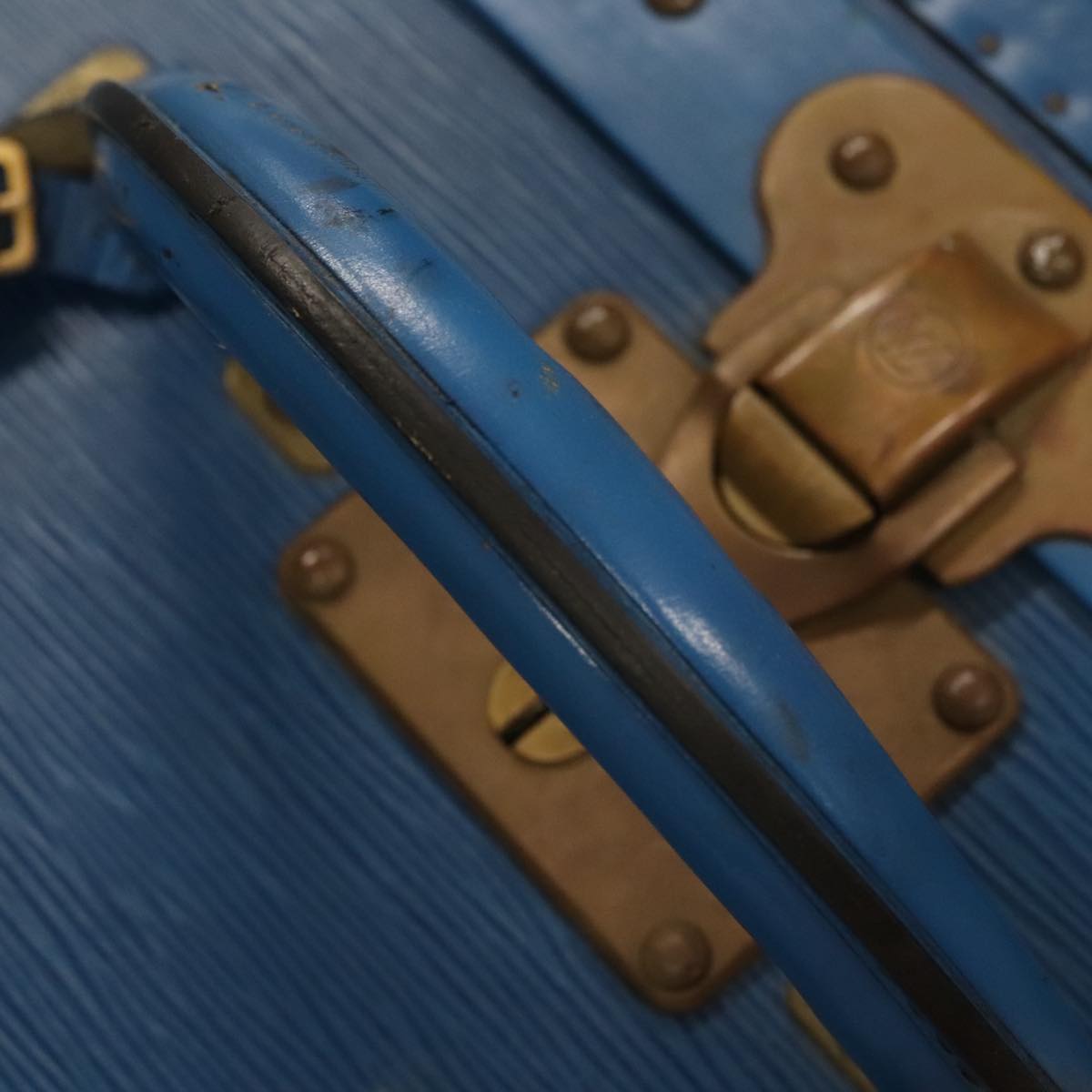 LOUIS VUITTON Epi Alzer 75 Trunk Blue LV Auth 107773SV