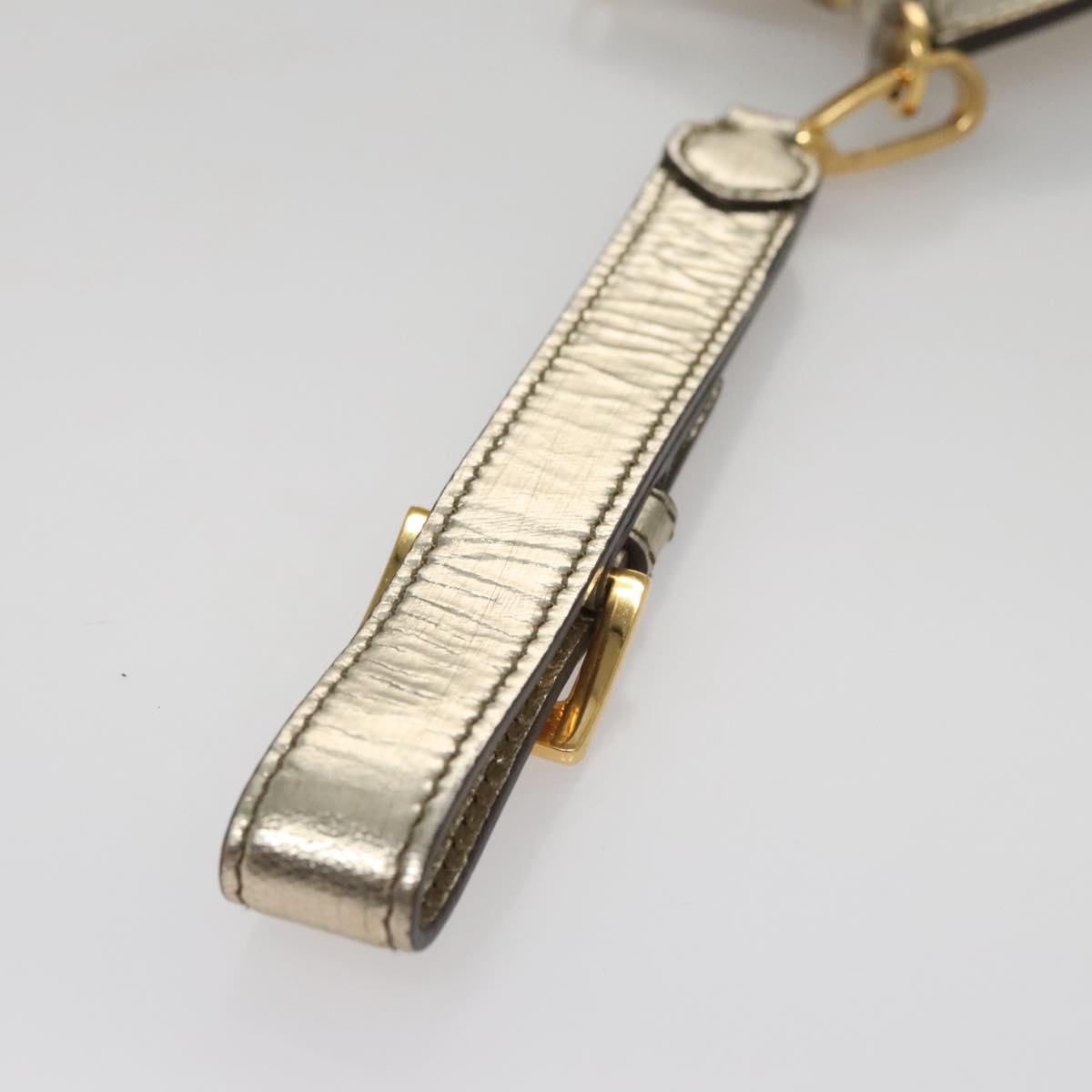 Miu Miu Clutch Bag Enamel Gold Auth 107847