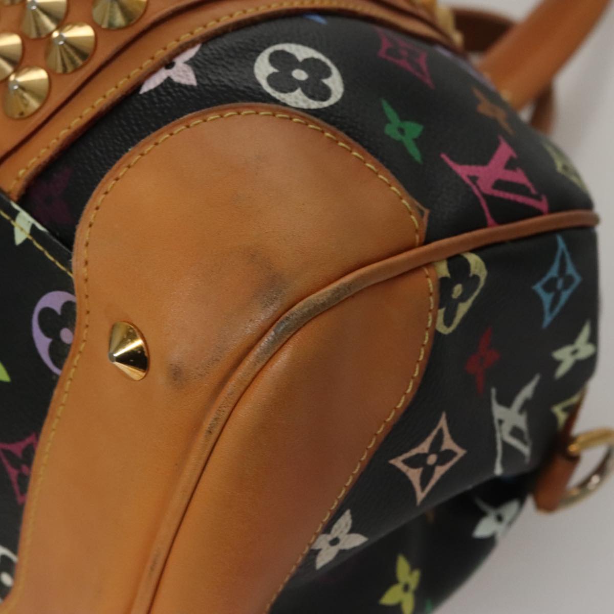 LOUIS VUITTON Monogram Multicolor Courtney MM Bag 2way Black M45642 Auth 107874V