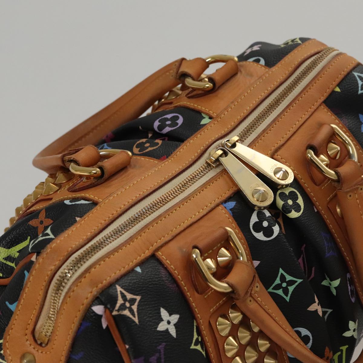 LOUIS VUITTON Monogram Multicolor Courtney MM Bag 2way Black M45642 Auth 107874V