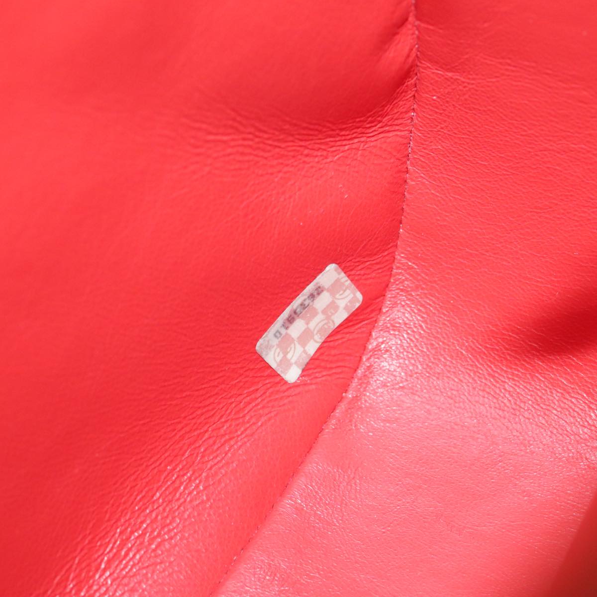 CHANEL Matelasse Chain Shoulder Bag Lamb Skin Orange Gold CC Auth 107881AV