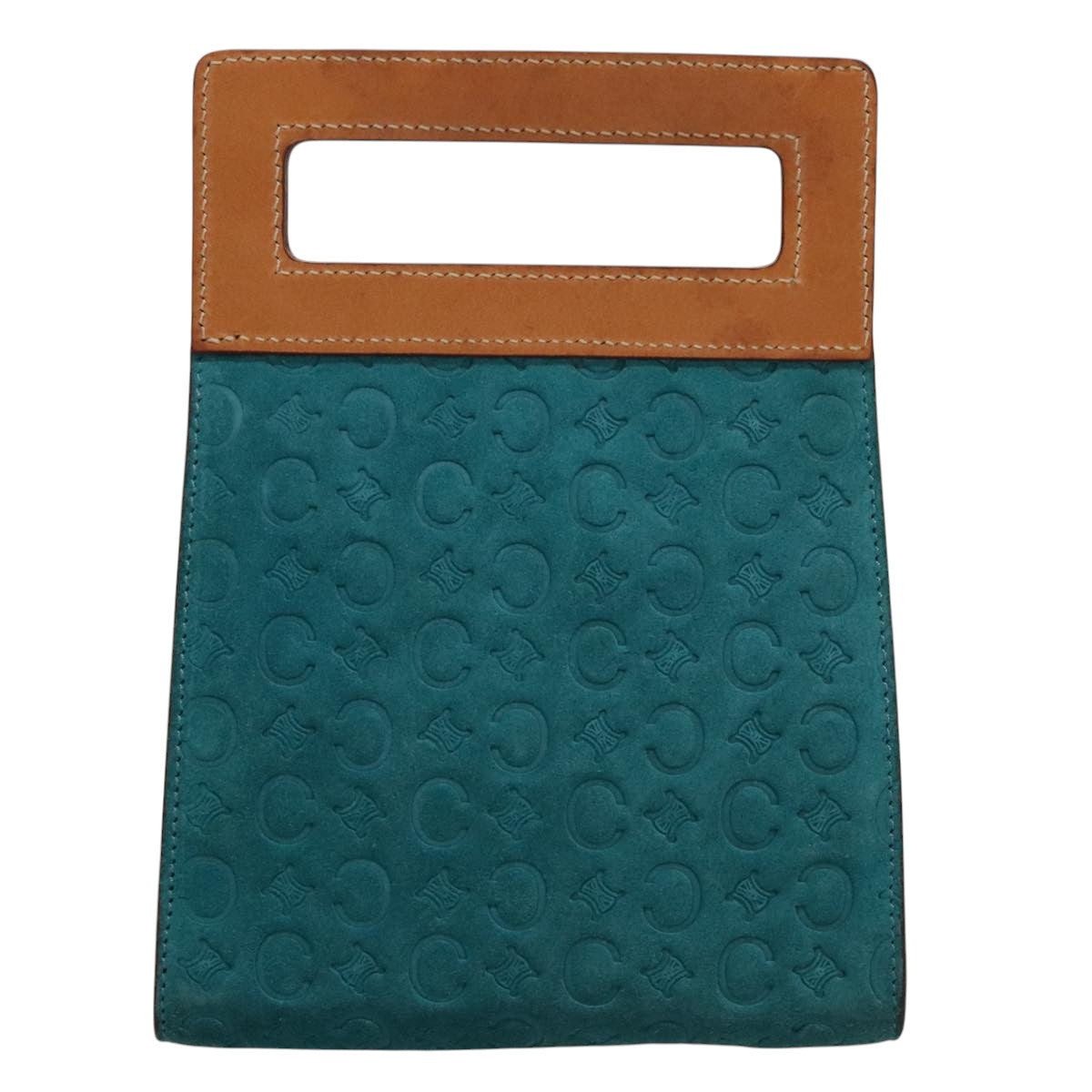 CELINE C Macadam Canvas Hand Bag Blue Auth 107897