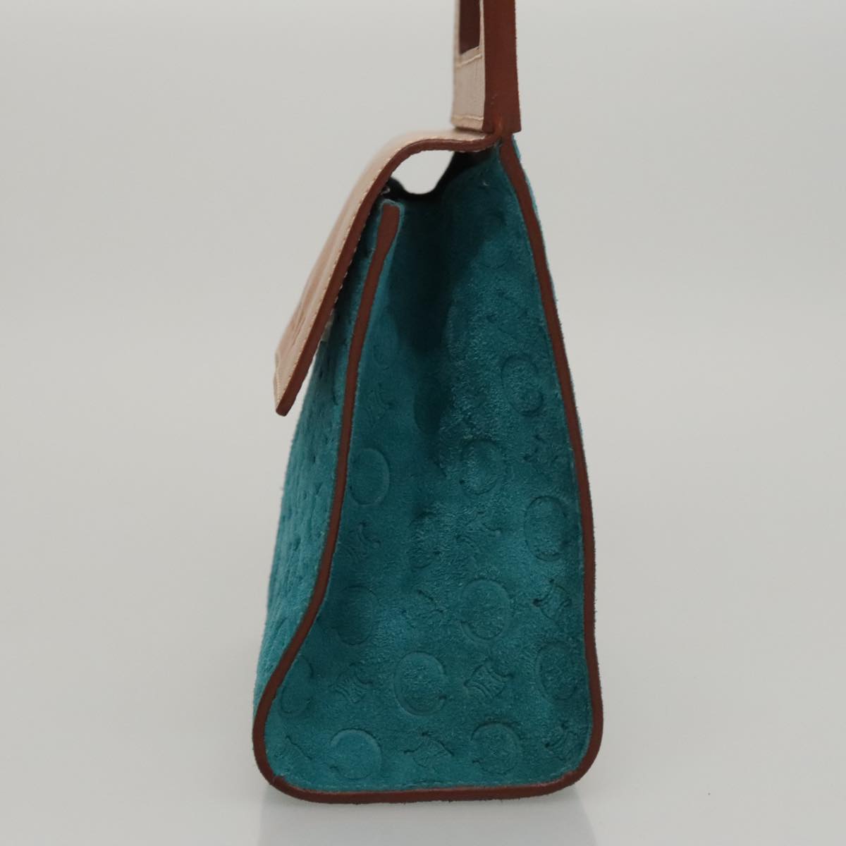 CELINE C Macadam Canvas Hand Bag Blue Auth 107897