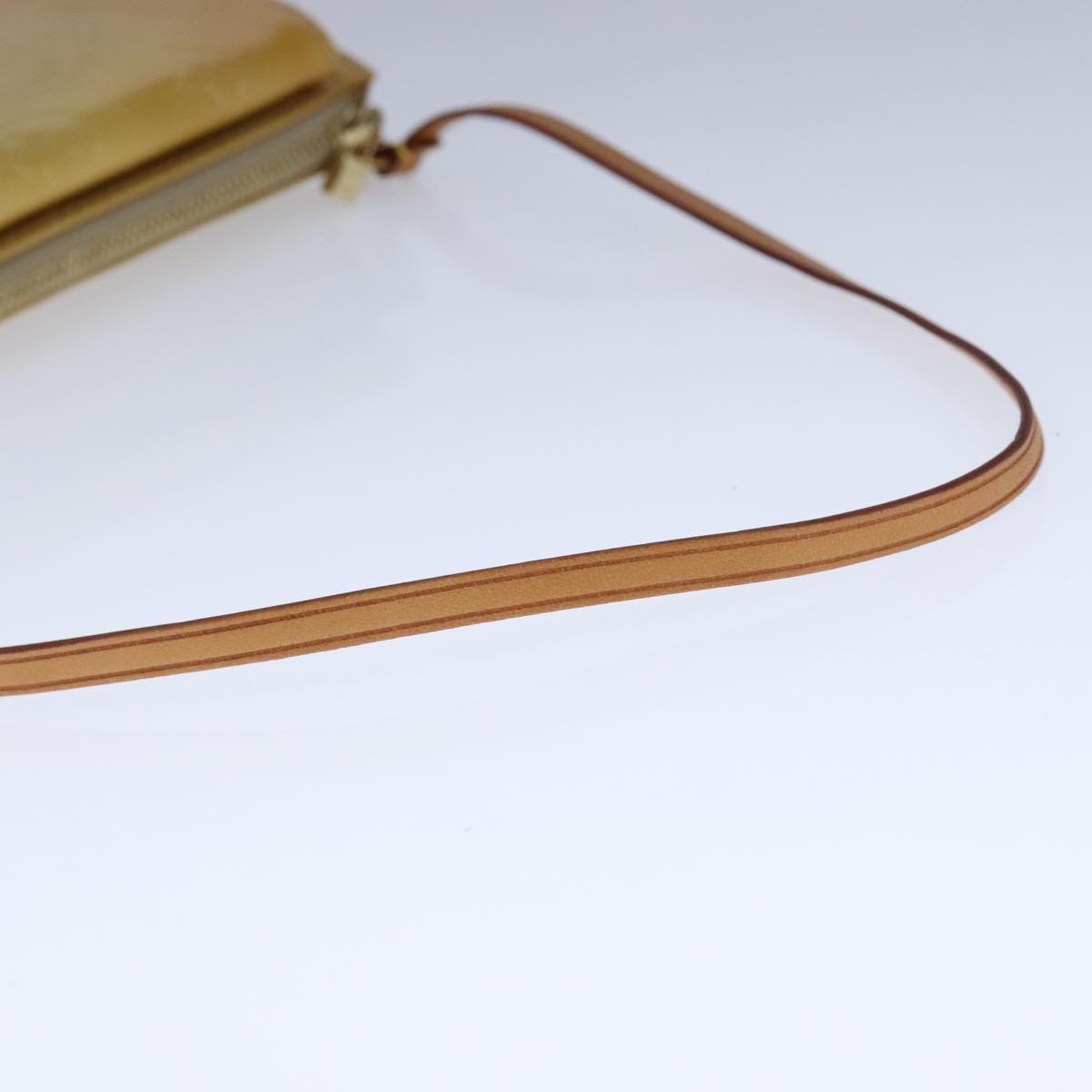 LOUIS VUITTON Monogram Vernis Motto Accessory Pouch Beige M91136 LV Auth 107950