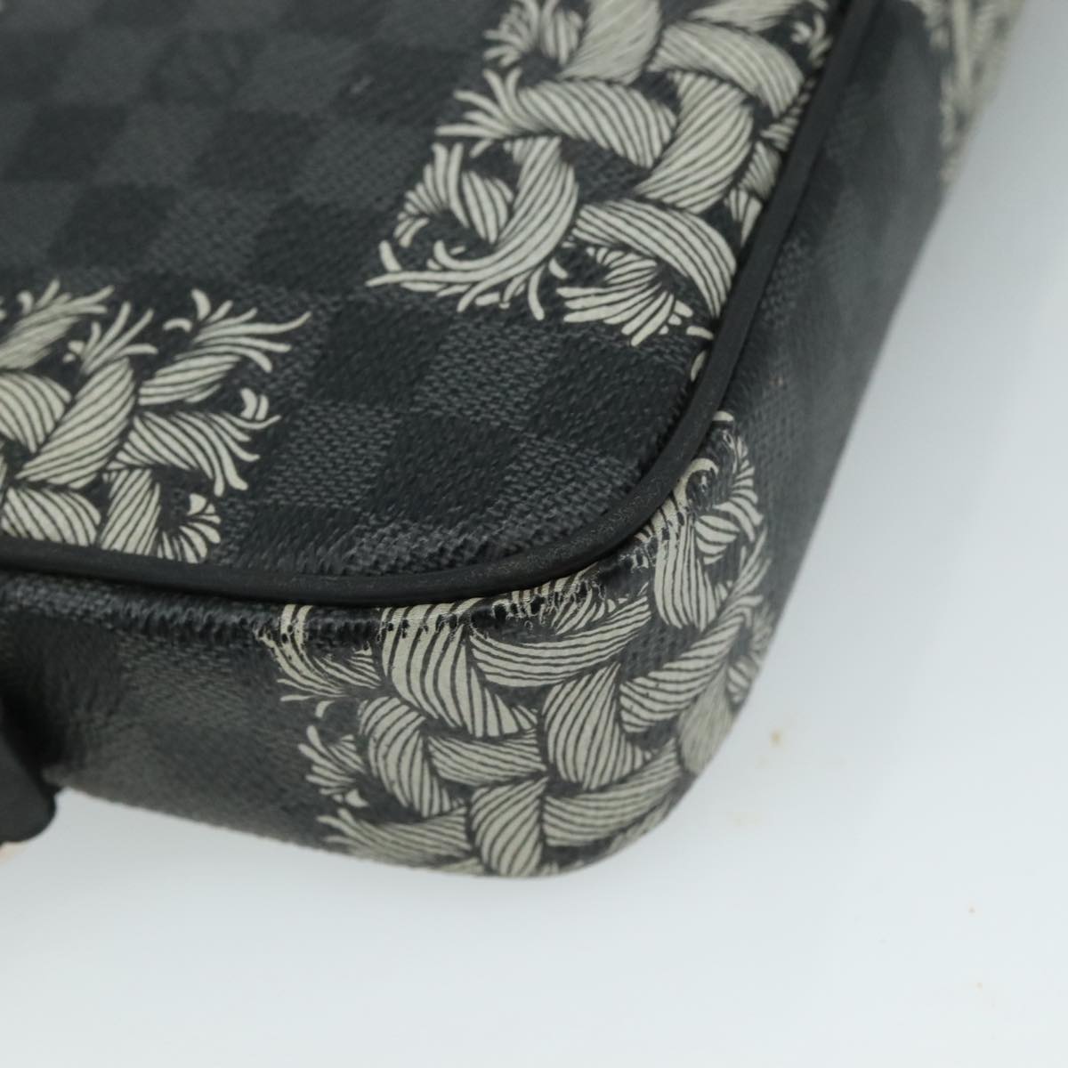LOUIS VUITTON Graphite Christopher Nemeth Pochette Volga Bag N61228 Auth 107956