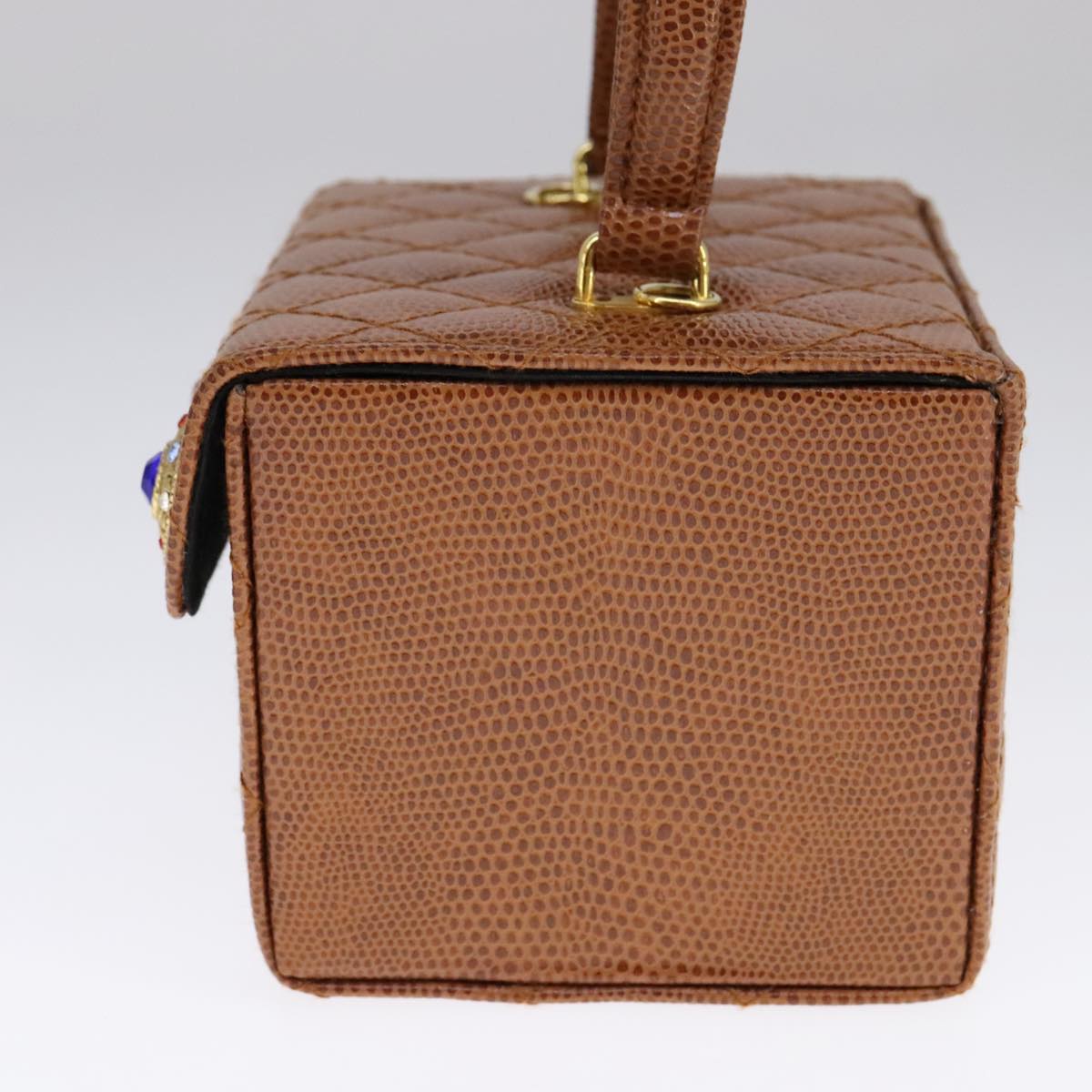FENDI Vanity Hand Bag Leather 2way Brown Auth 108006SAV