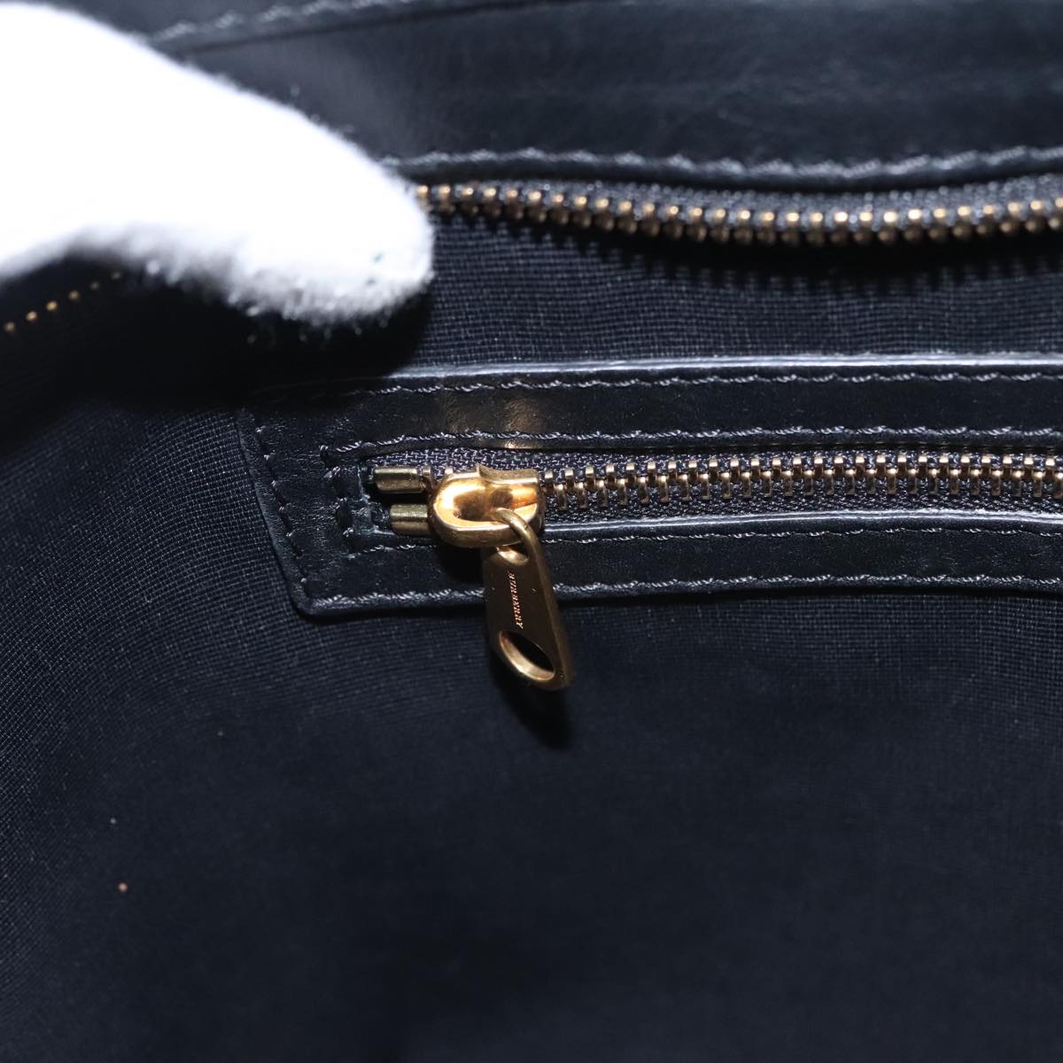 BURBERRY Nova Check Tote Bag Canvas Leather Beige Black gold Auth 108059