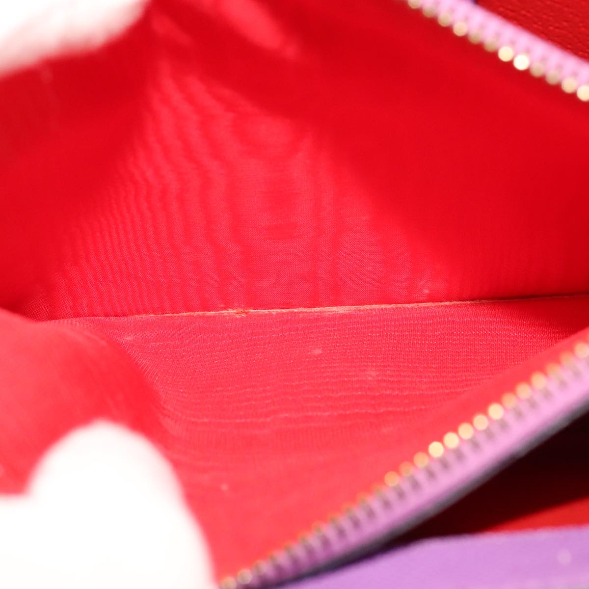 CELINE Shoulder Bag Leather Purple Gold Auth 108107V