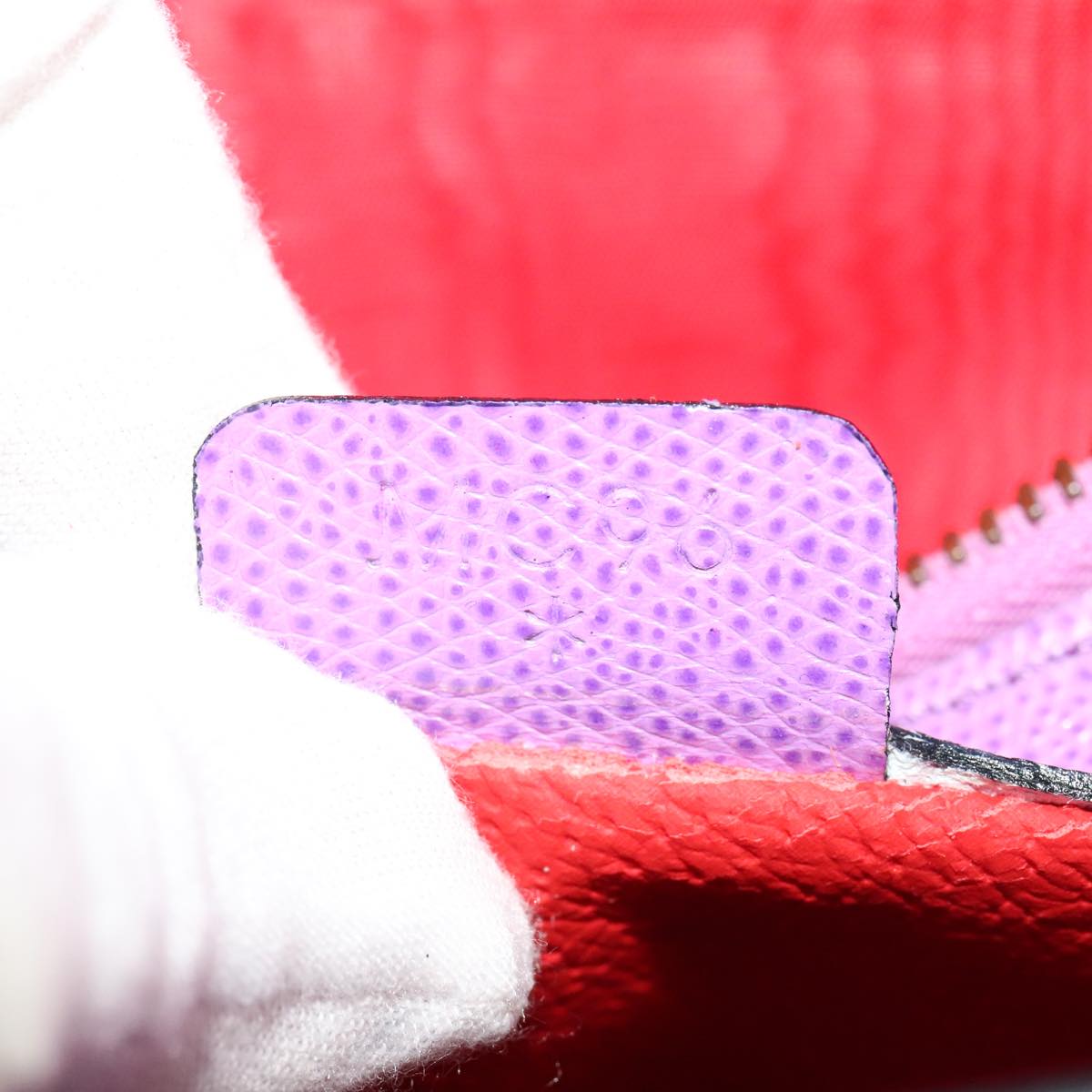 CELINE Shoulder Bag Leather Purple Gold Auth 108107V