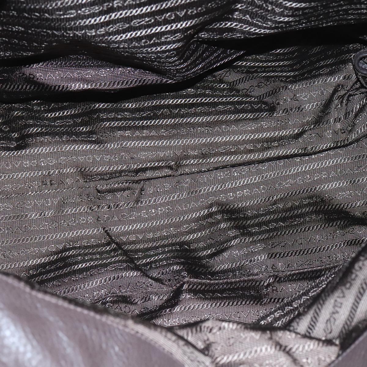 PRADA Tote Bag Nylon Leather 2way Khaki Auth 108115