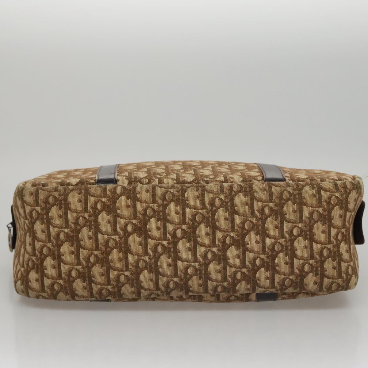 Christian Dior Trotter Canvas Hand Bag Brown Auth 108123