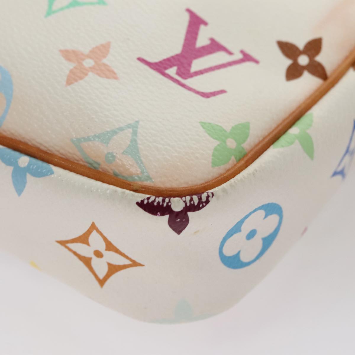 LOUIS VUITTON Monogram Multicolor lift Shoulder Bag White M40055 LV Auth 108156
