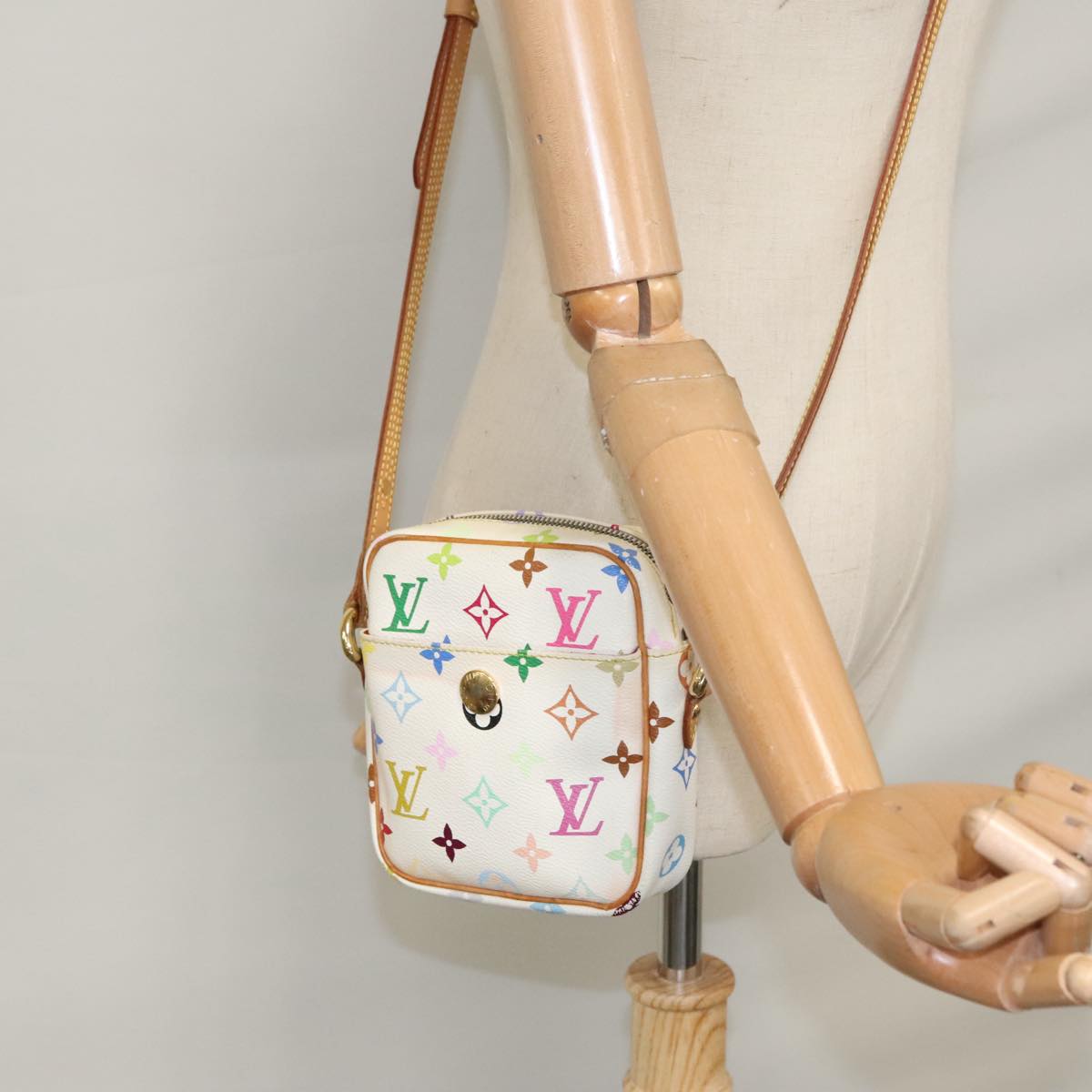 LOUIS VUITTON Monogram Multicolor lift Shoulder Bag White M40055 LV Auth 108156