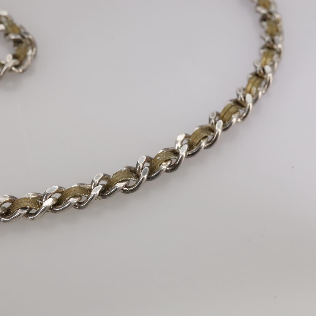 CHANEL Chain Shoulder Bag Lamb Skin Gold CC Auth 108166