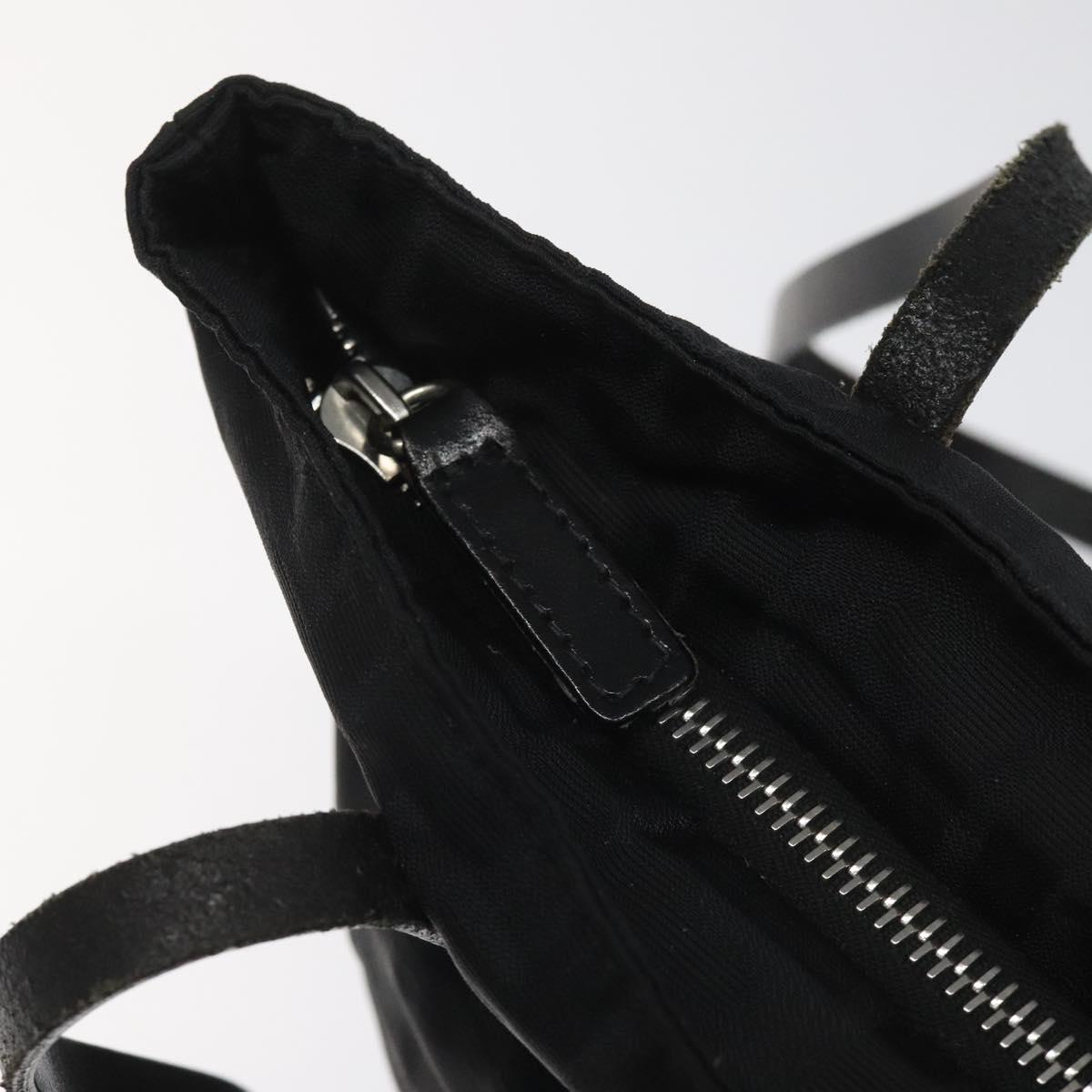 FENDI Zucca Canvas Hand Bag Black Auth 108264