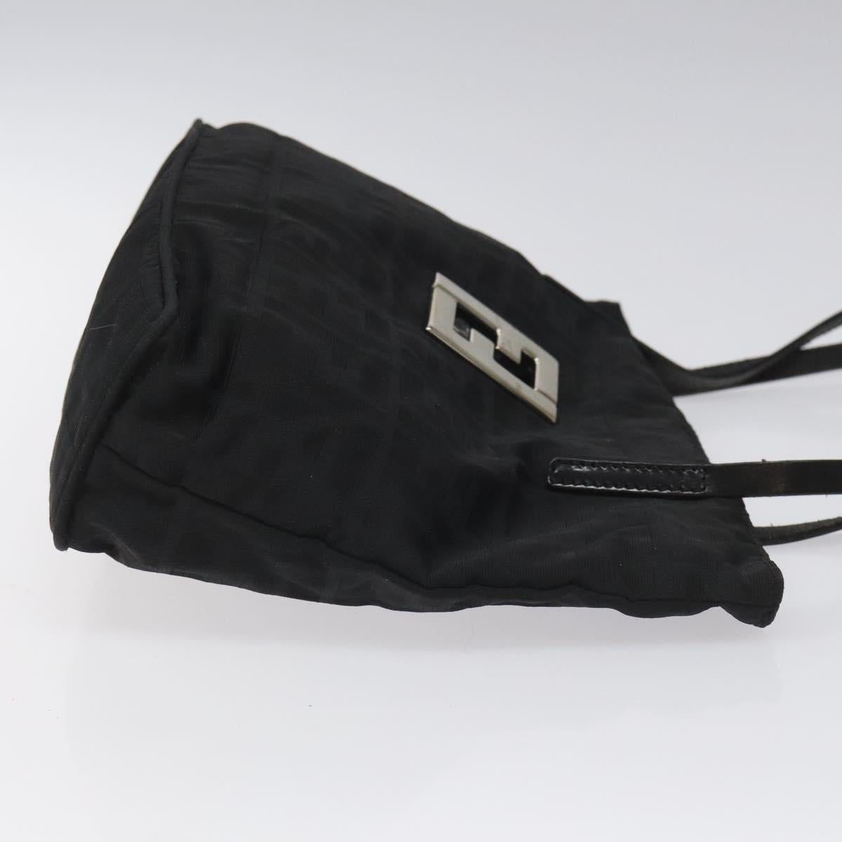 FENDI Zucca Canvas Hand Bag Black Auth 108264