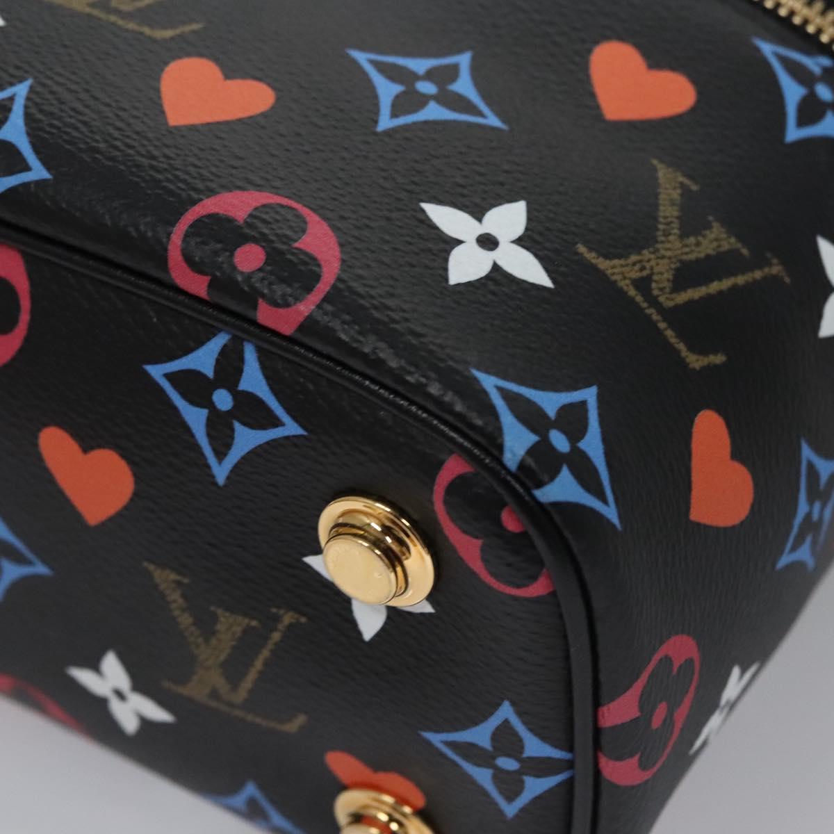 LOUIS VUITTON Monogram Game On Vanity PM Hand Bag Noir M57482 LV Auth 108299SM